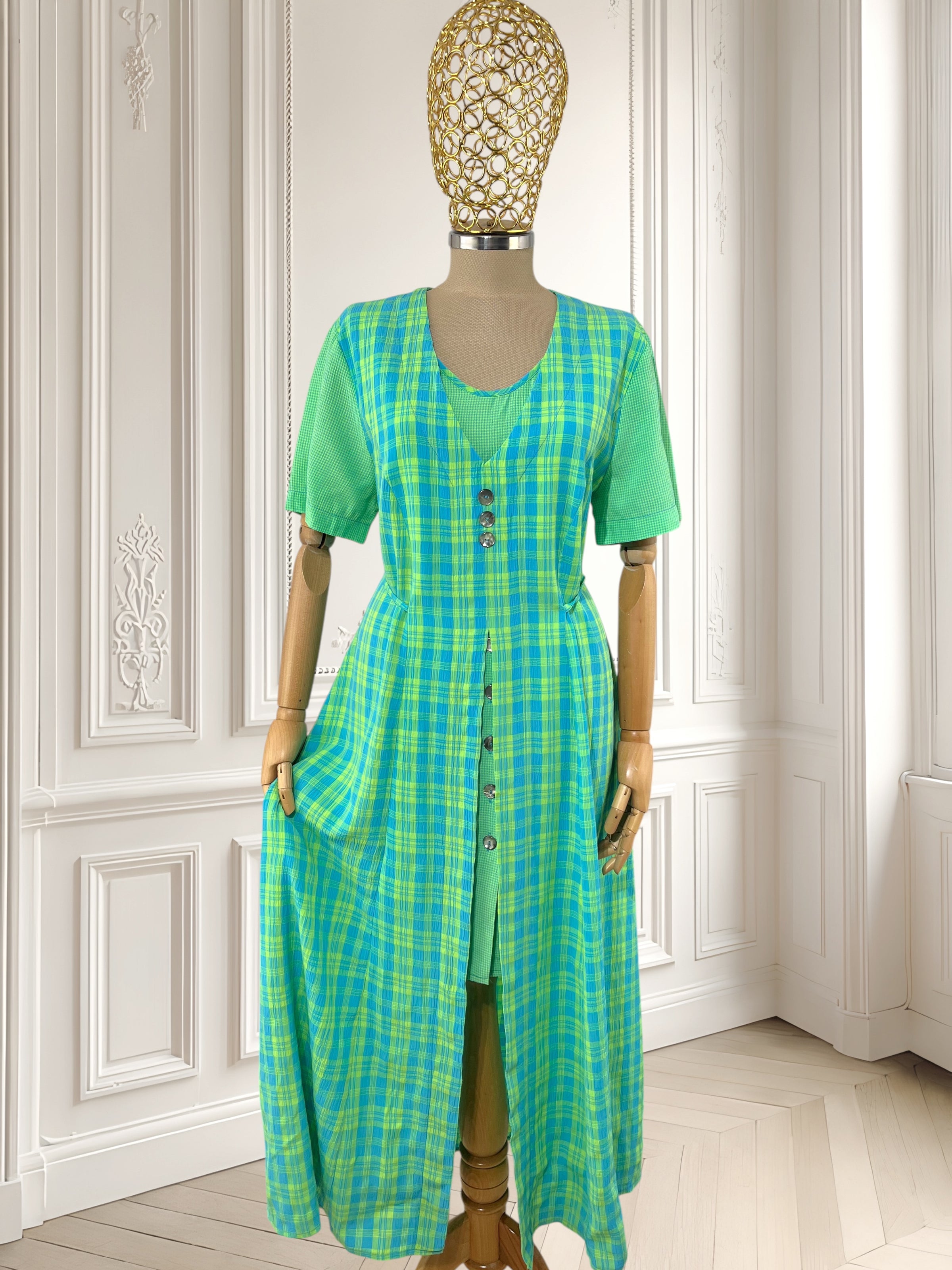 Rochie vintage din amestec de vâscoză mărimea L