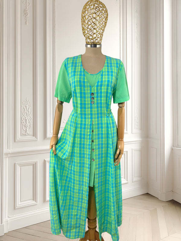 Rochie vintage din amestec de vâscoză mărimea L