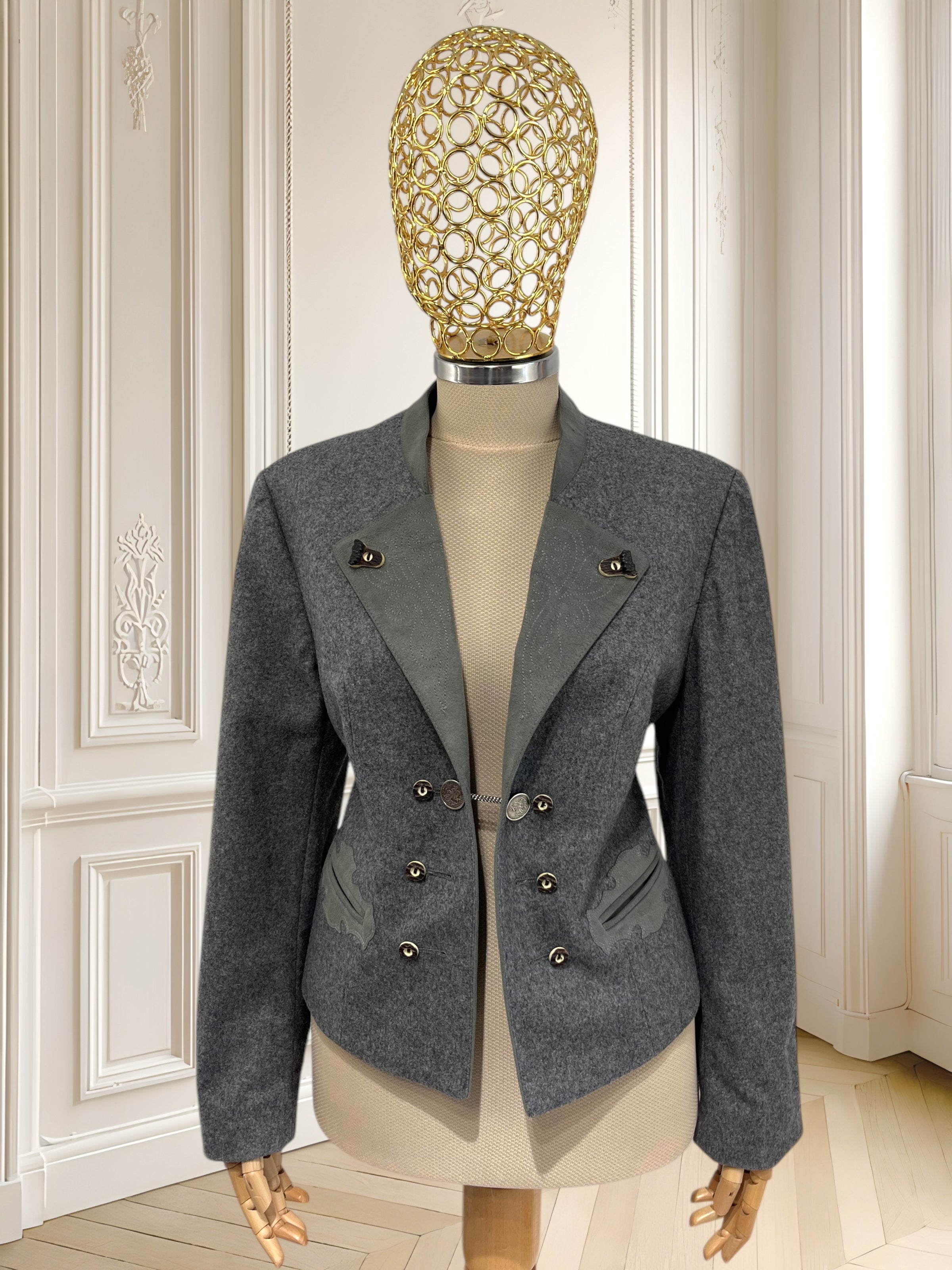 Sacou vintage din lână pură mărimea S
