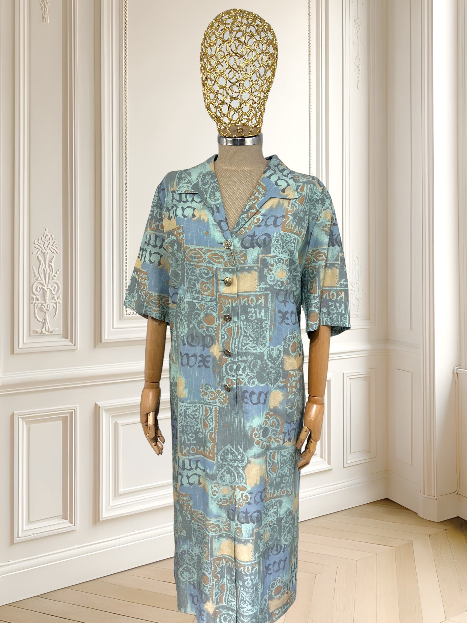 Rochie vintage în culori pastelate mărimea XL