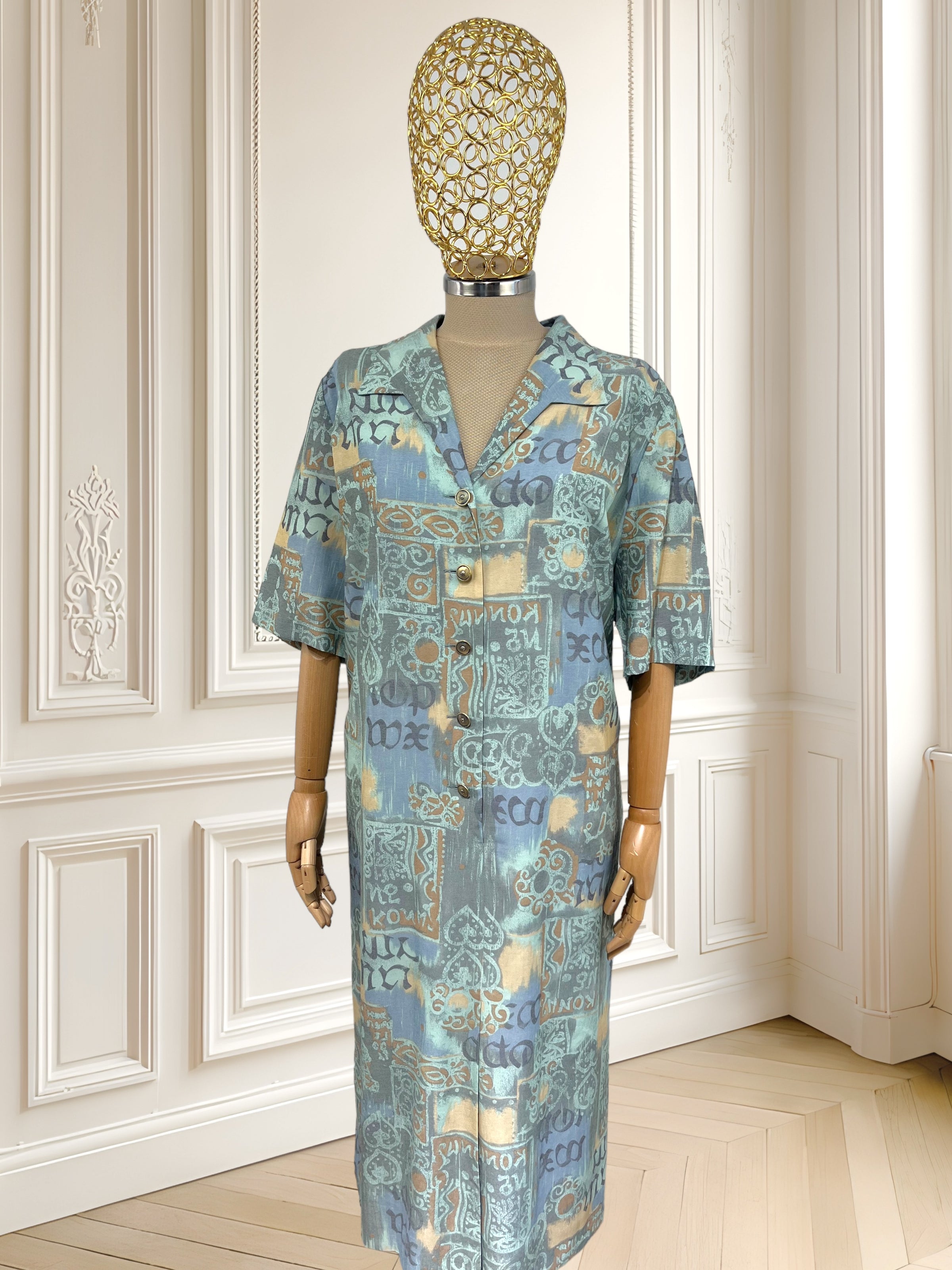 Rochie vintage în culori pastelate mărimea XL