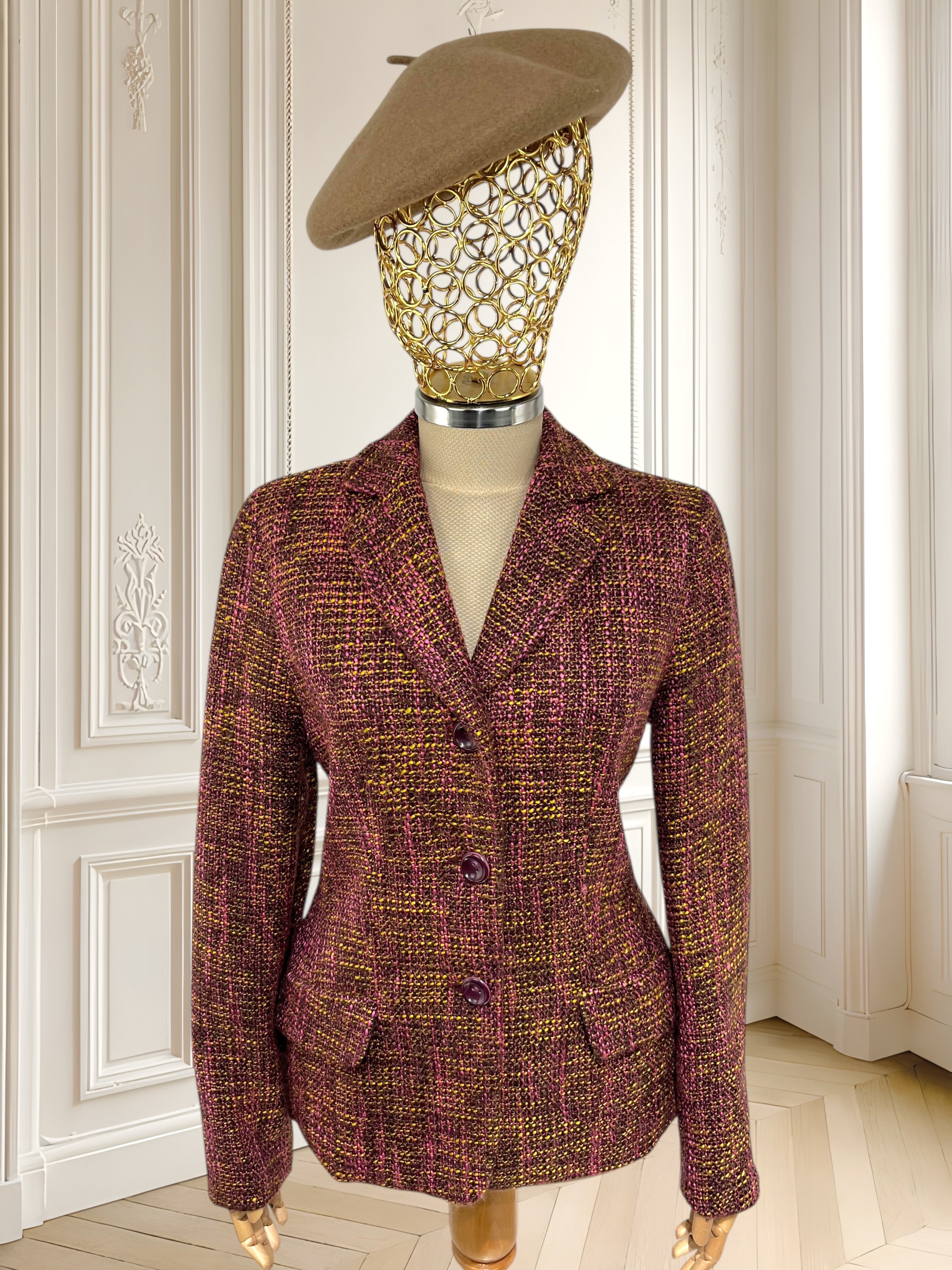 Sacou vintage din tweed mărimea M