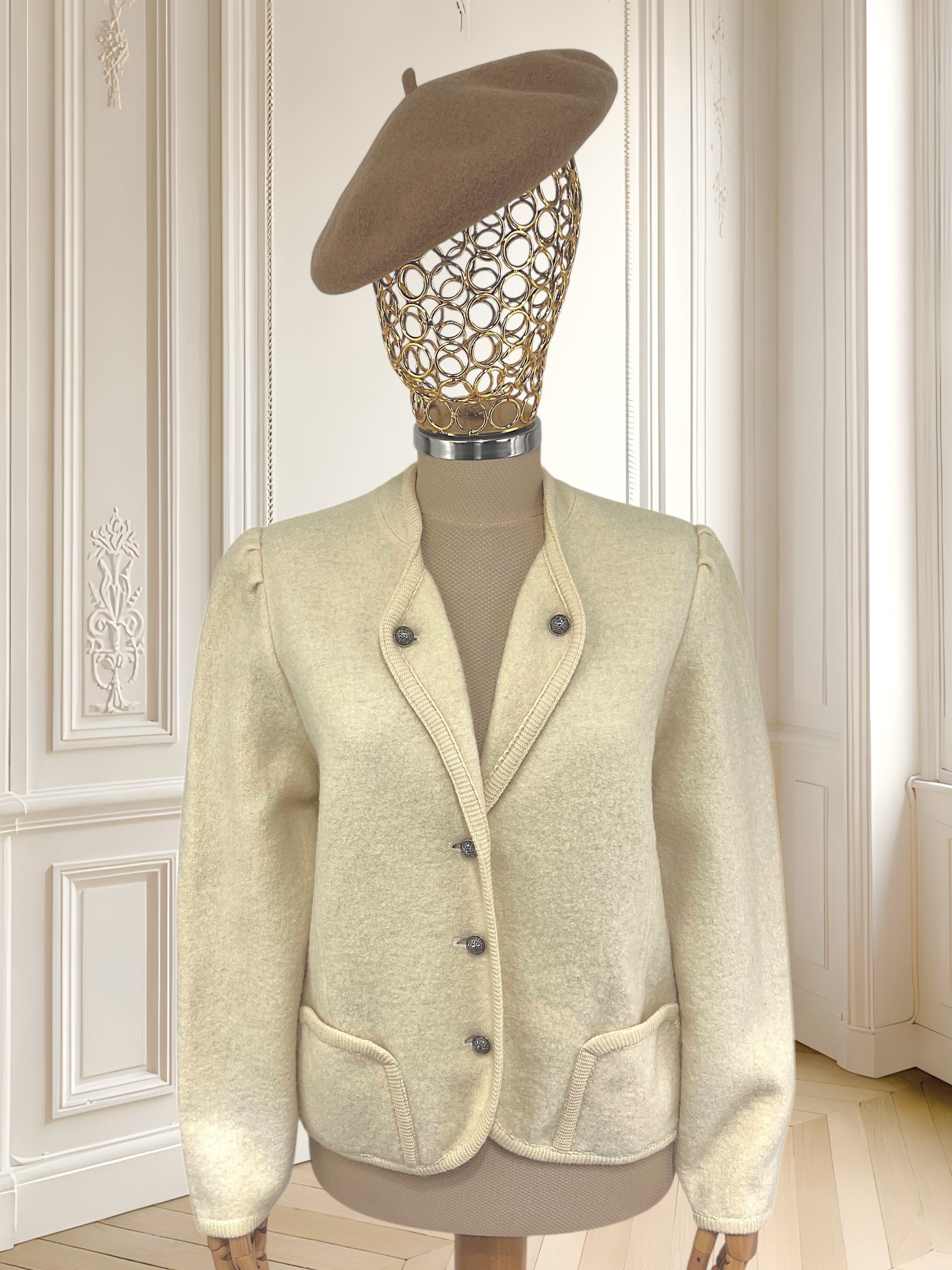 Sacou vintage din lână pură mărimea M
