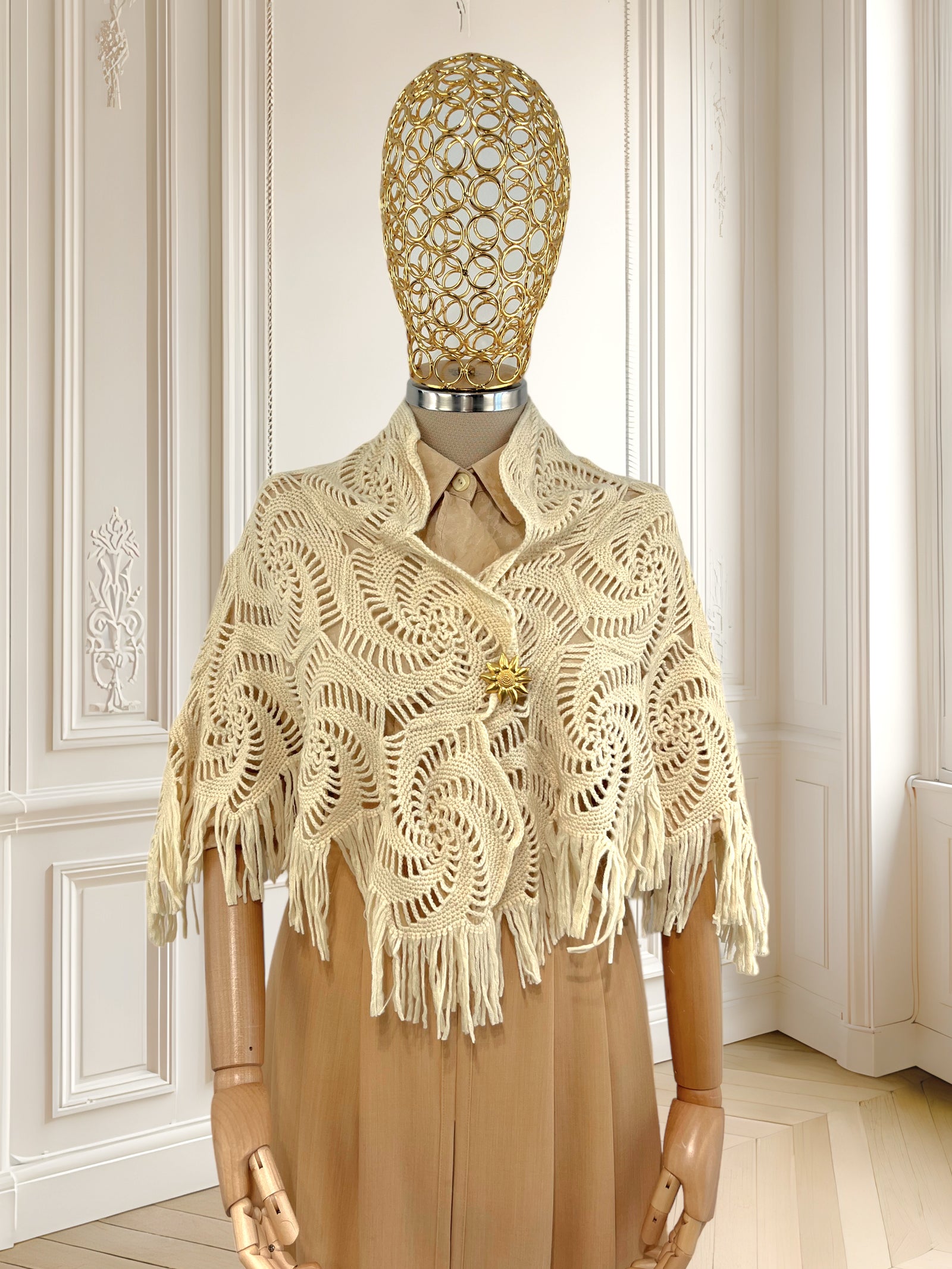 Șal vintage tricotat