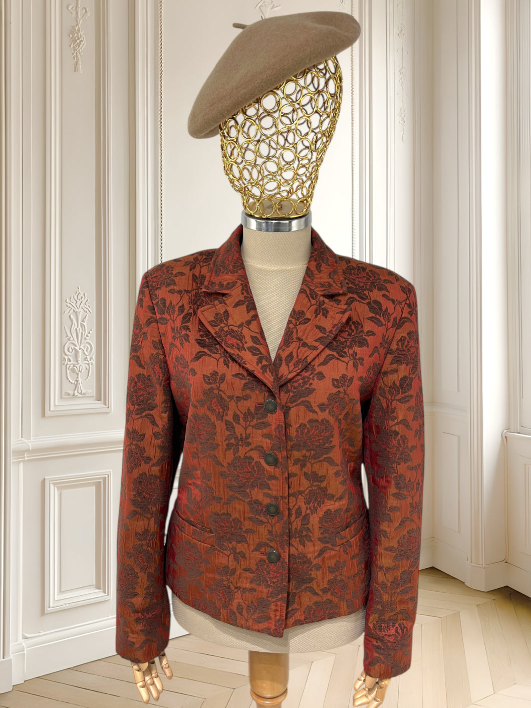 Sacou din brocart cu mătase potrivit pentru M/L