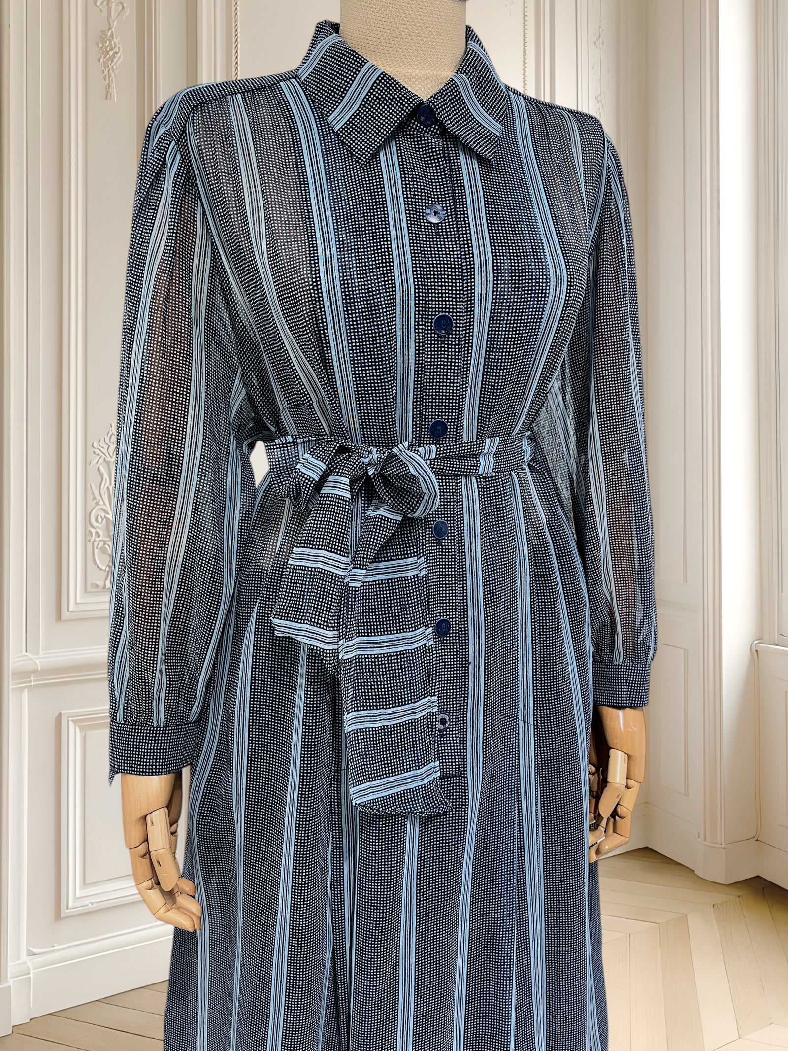 Rochie vintage din pânză de bumbac mărimea L