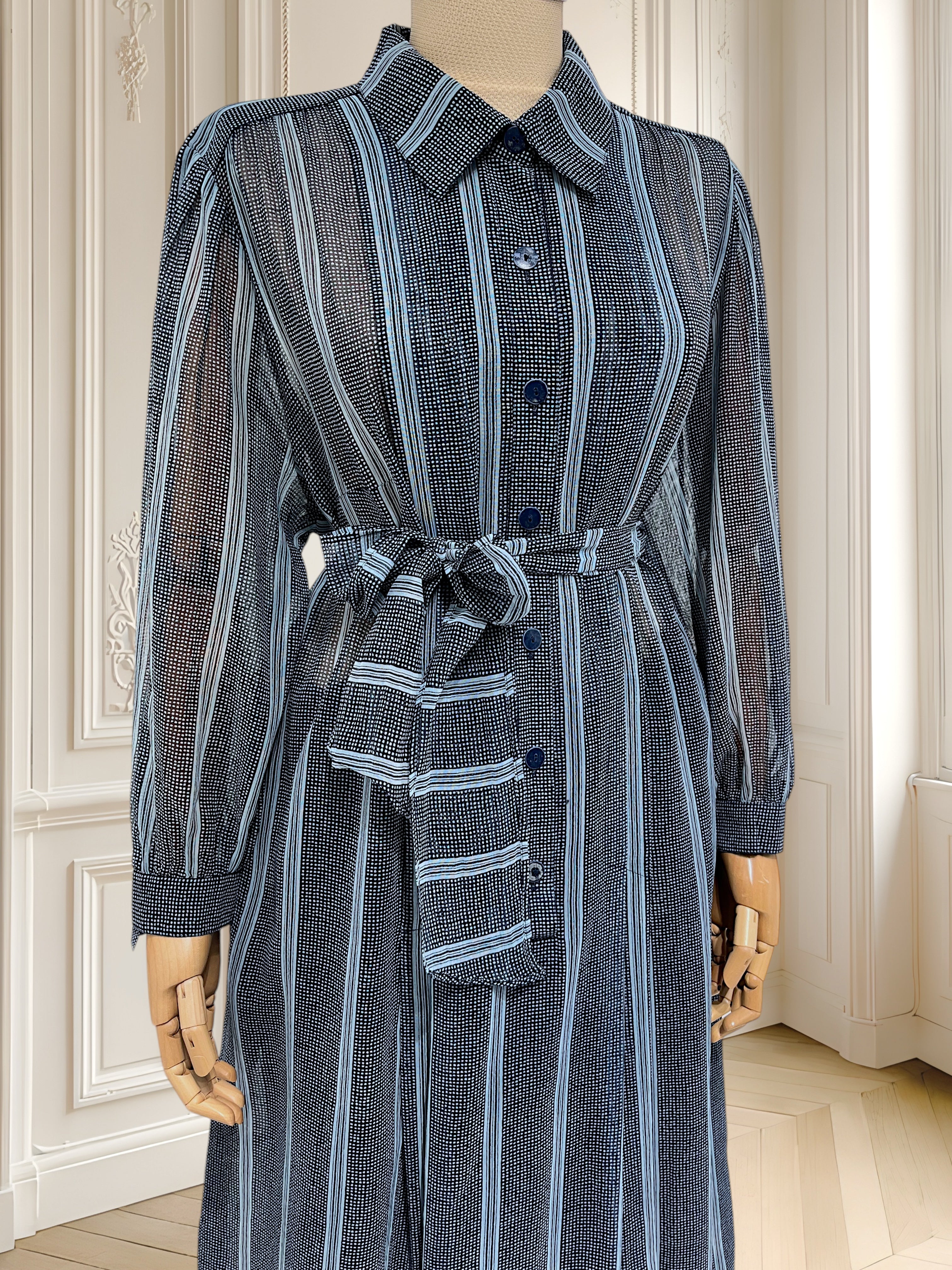 Rochie vintage din pânză de bumbac mărimea L