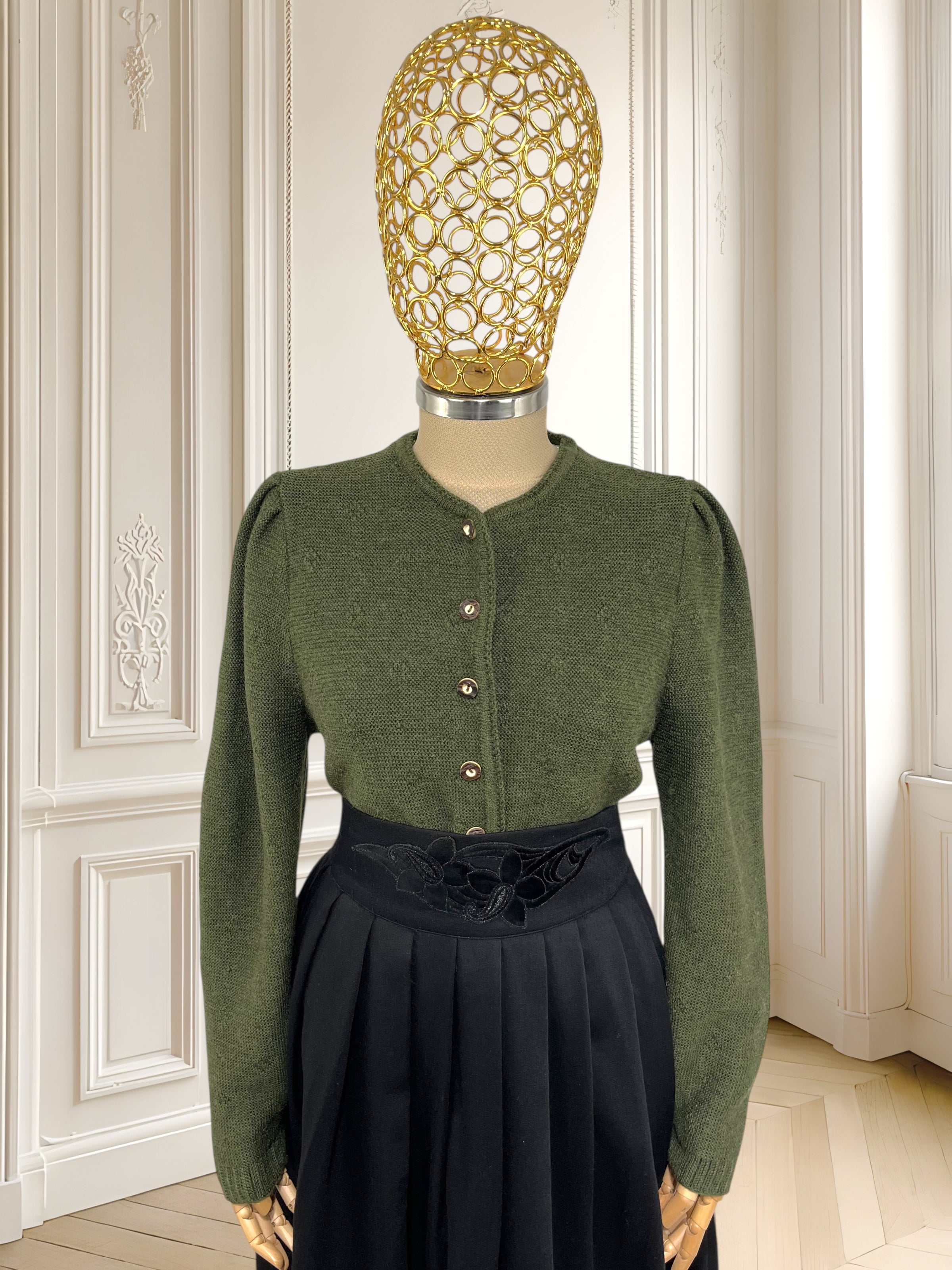 Cardigan vintage din lână pură mărimea M