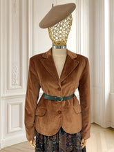 Încarcă imaginea în vizualizatorul Galerie, Sacou vintage din catifea mărimea L
