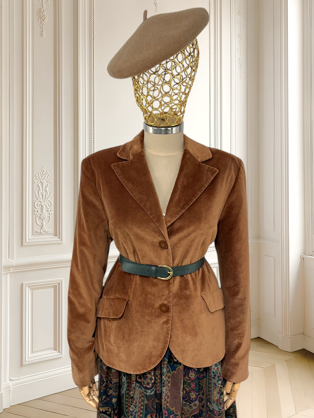 Sacou vintage din catifea mărimea L