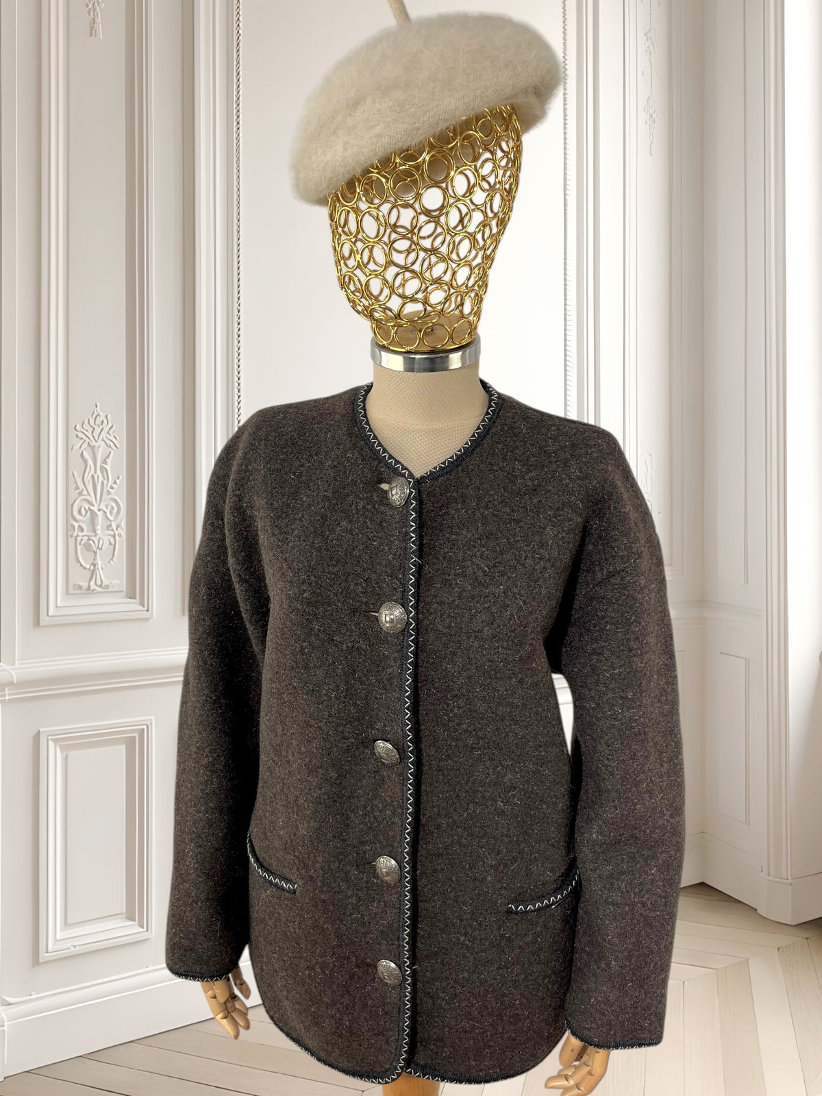 Cardigan vintage din lână pură mărimea XL