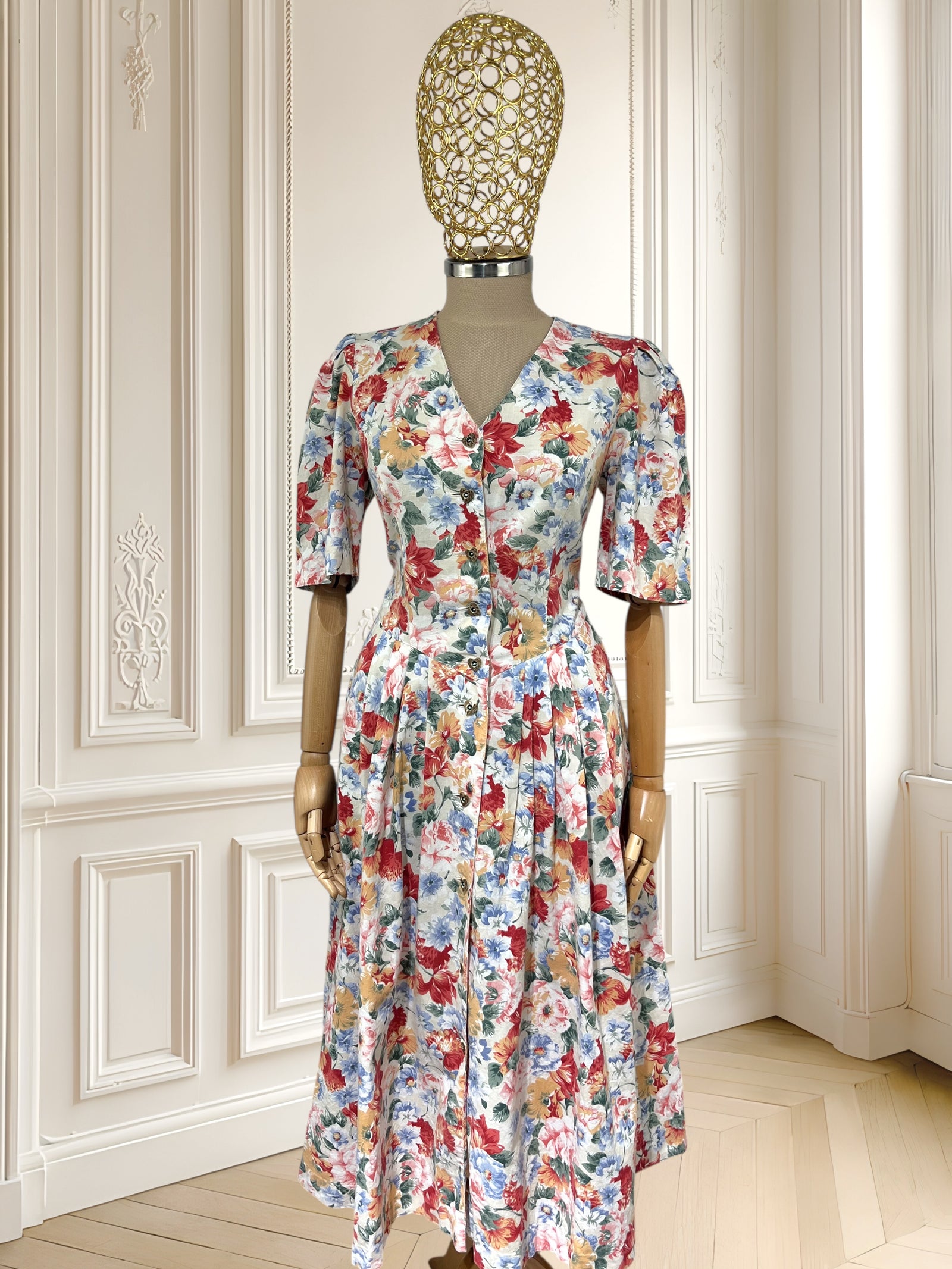 Rochie vintage din bumbac mărimea M