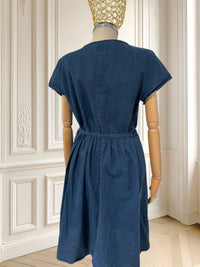 Rochie bleumarin din bumbac mărimea L