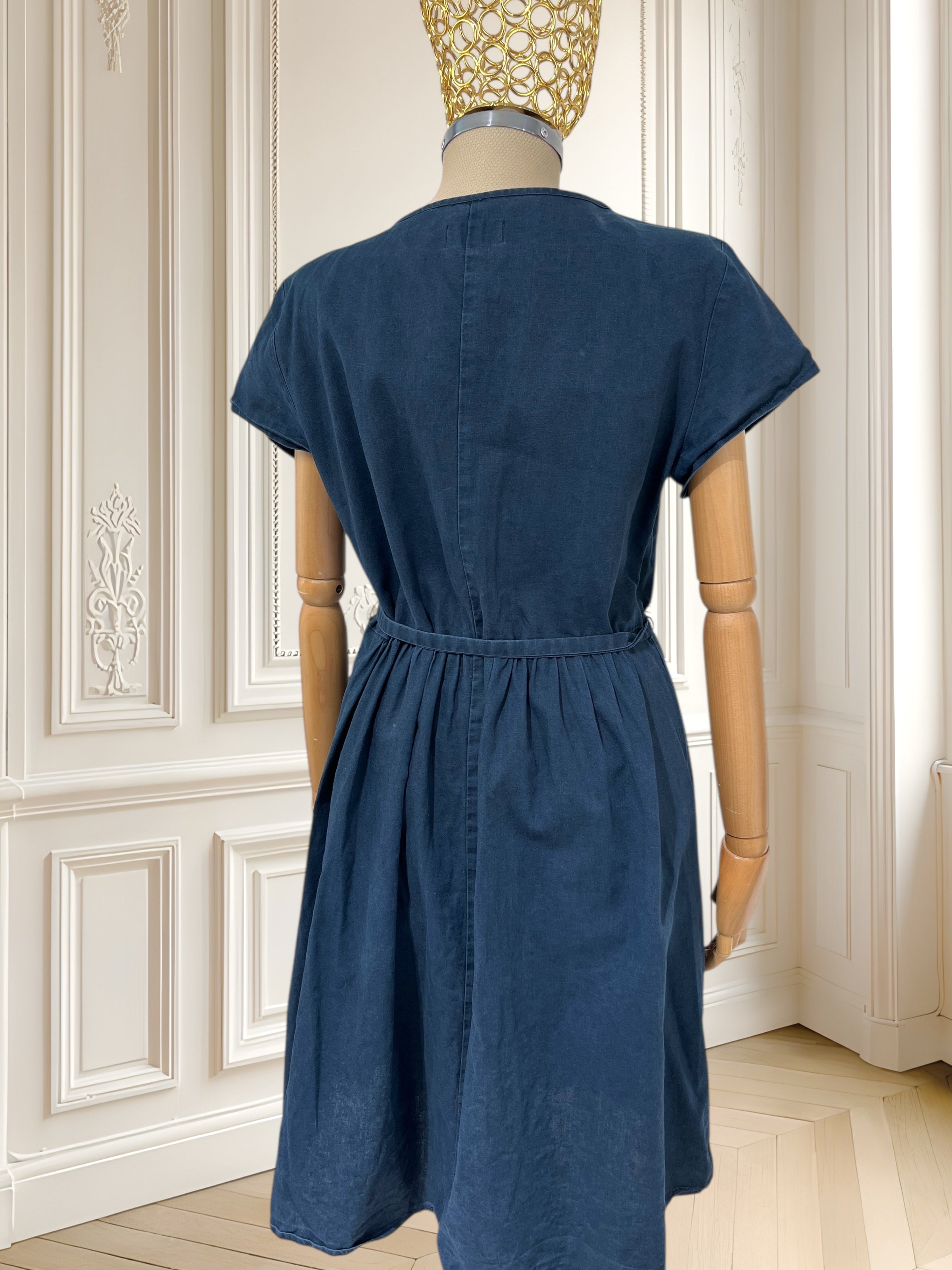 Rochie bleumarin din bumbac mărimea L