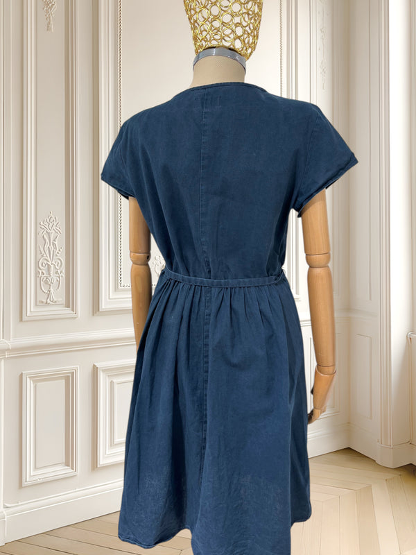 Rochie bleumarin din bumbac mărimea L