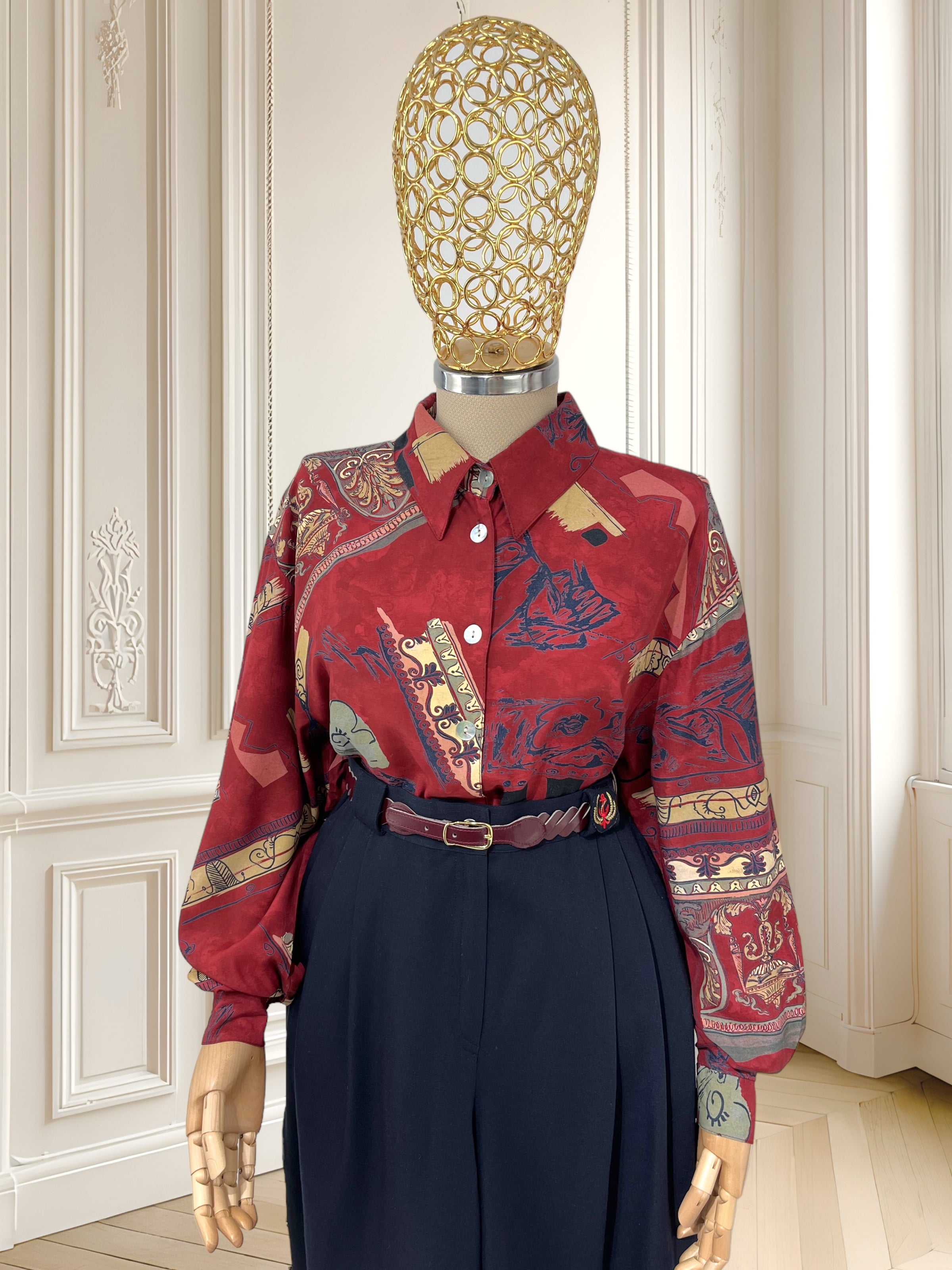 Cămașă vintage din vâscoză mărimea XL