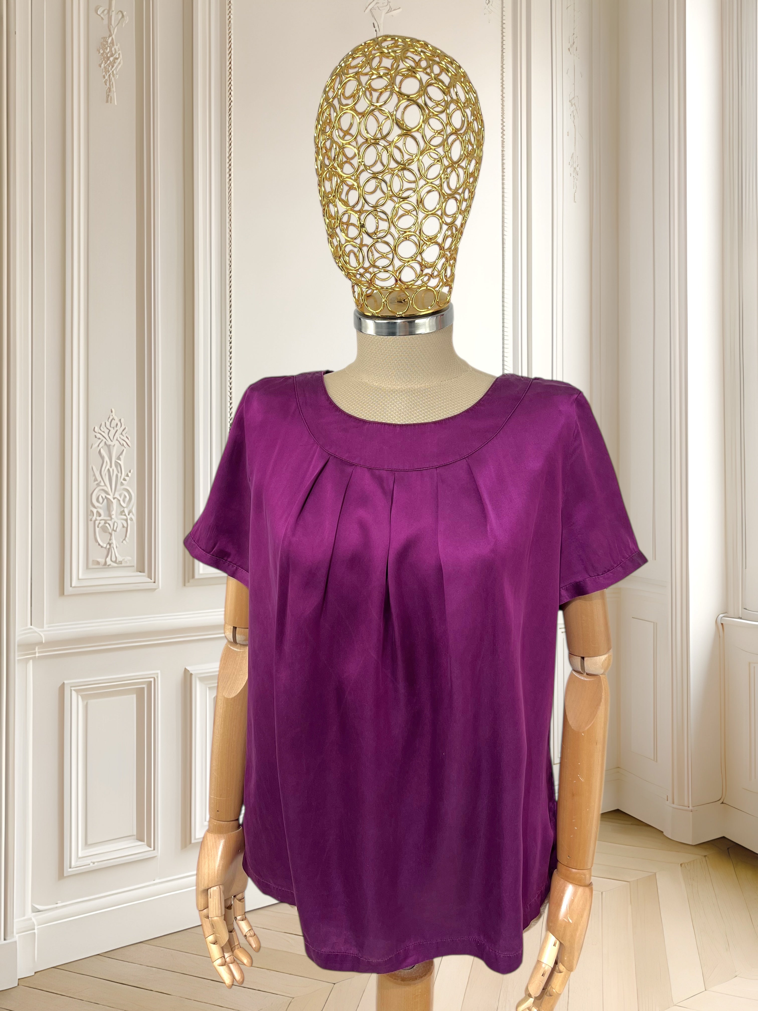 Tricou din mătase potrivit pentru M/L