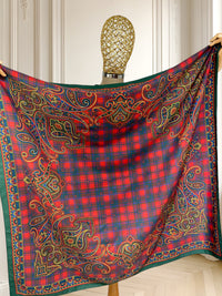 Eșarfă colorată cu print paisley