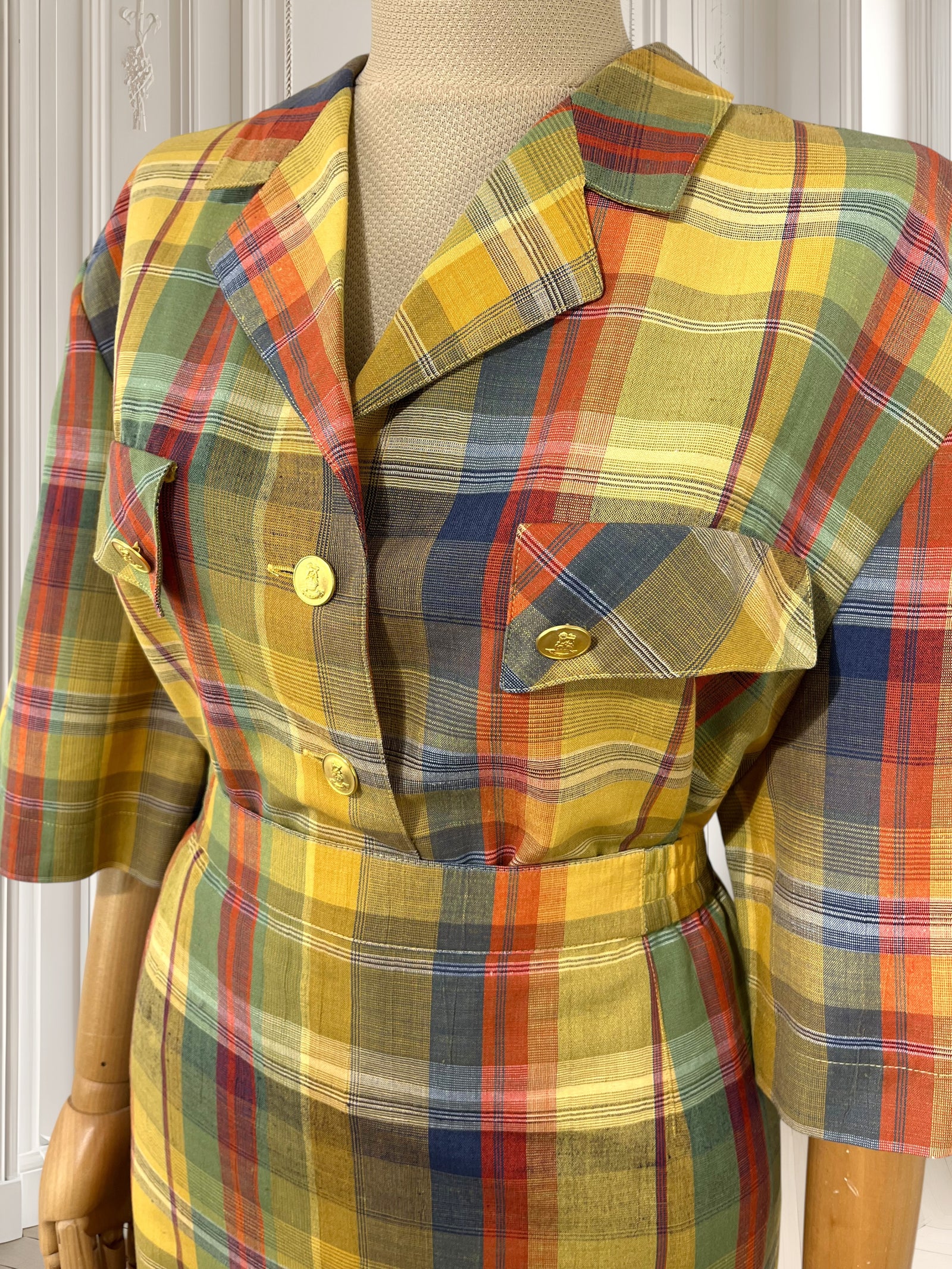 Compleu vintage din amestec de in potrivit pentru L/XL