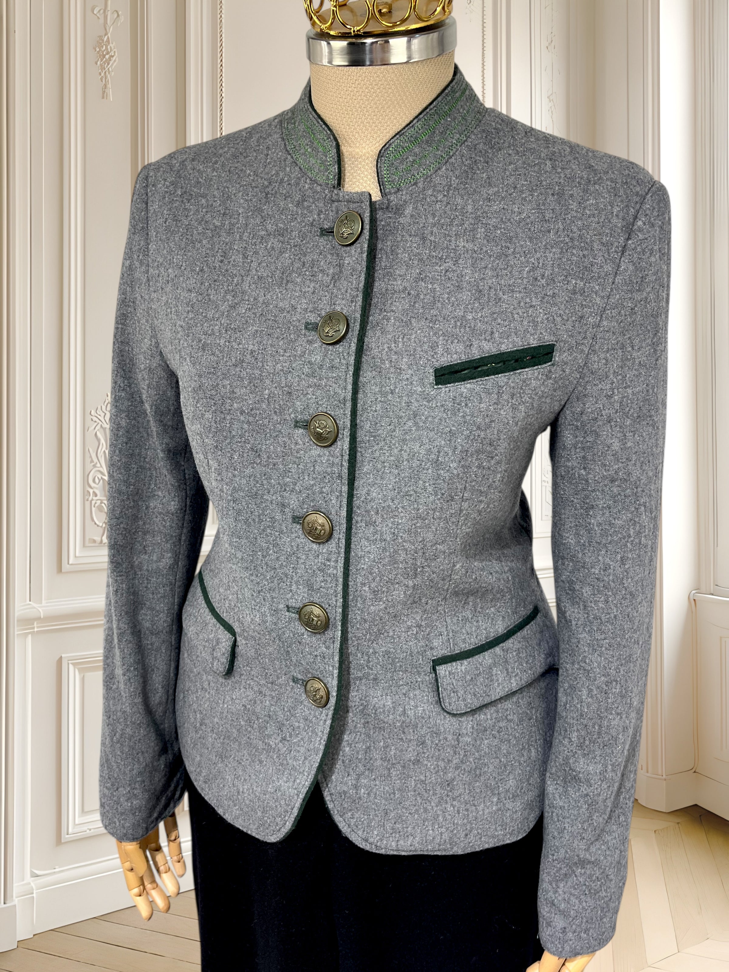 Sacou vintage din lână pură mărimea S
