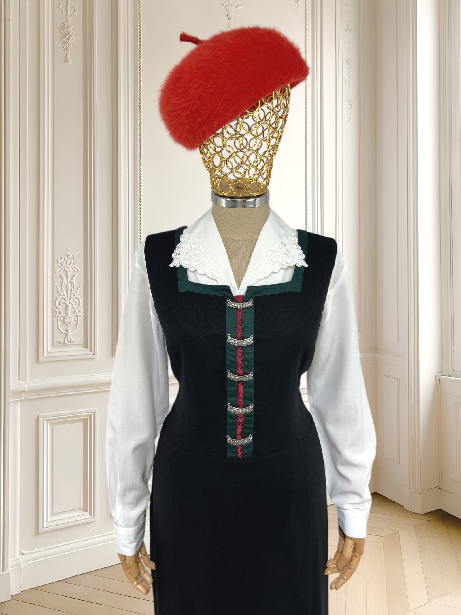 Rochie vintage din vâscoză și in mărimea L