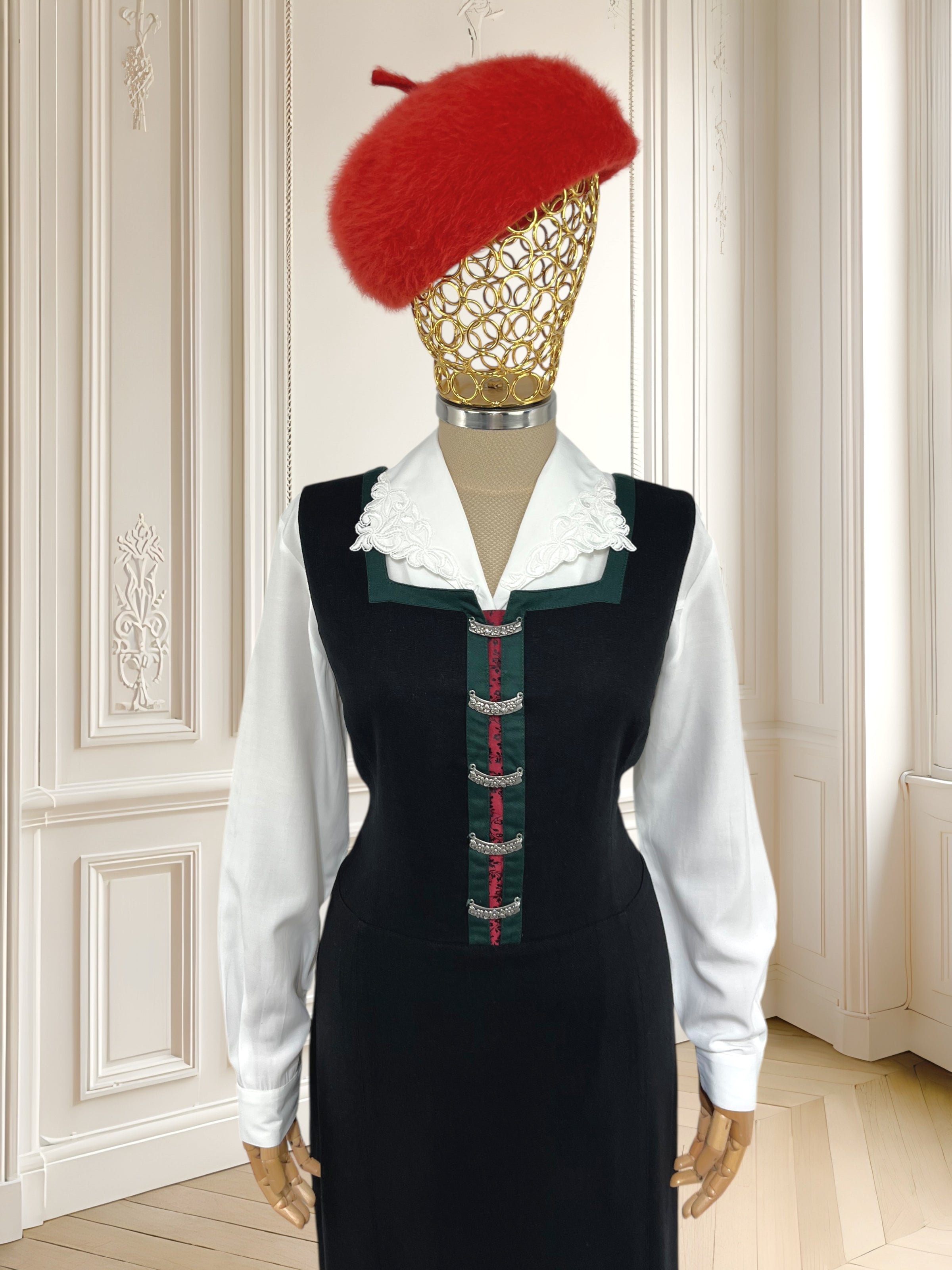 Rochie vintage din vâscoză și in mărimea L