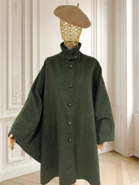 Capă vintage din lână potrivită pentru M/L/XL