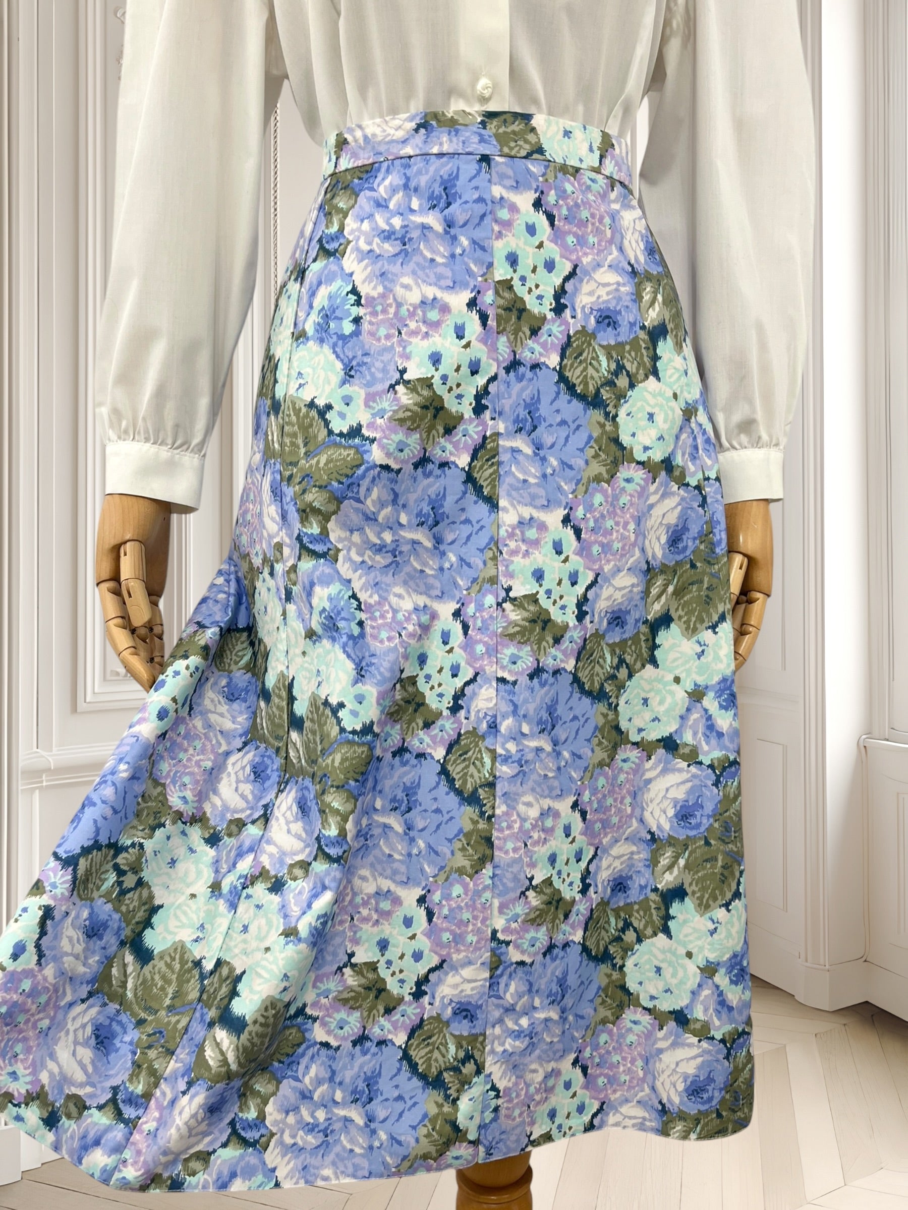 Fustă din bumbac cu print floral mărimea XL