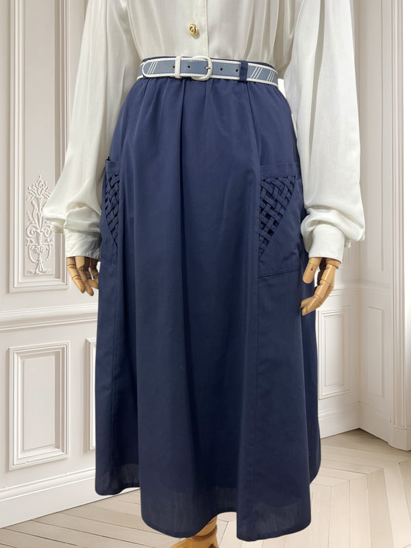 Fustă vintage bleumarin mărimea M