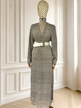 Încarcă imaginea în vizualizatorul Galerie, Cardigan tricotat cu reflexii metalice potrivit pentru M/L
