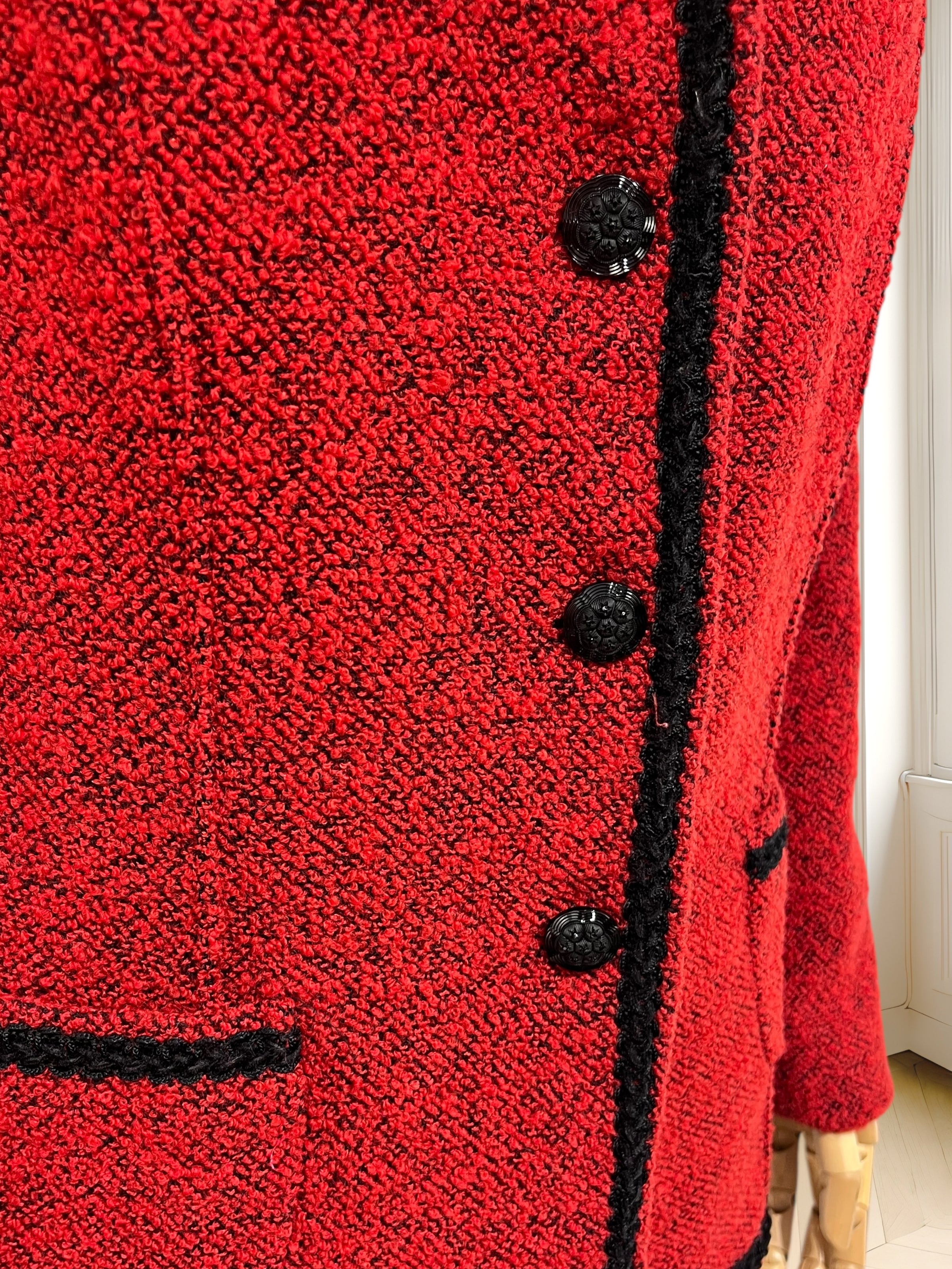 Sacou vintage din lână bouclé mărimea L