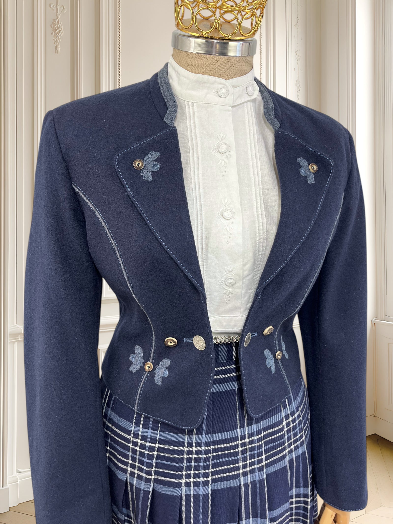 Sacou vintage din lână pură mărimea S