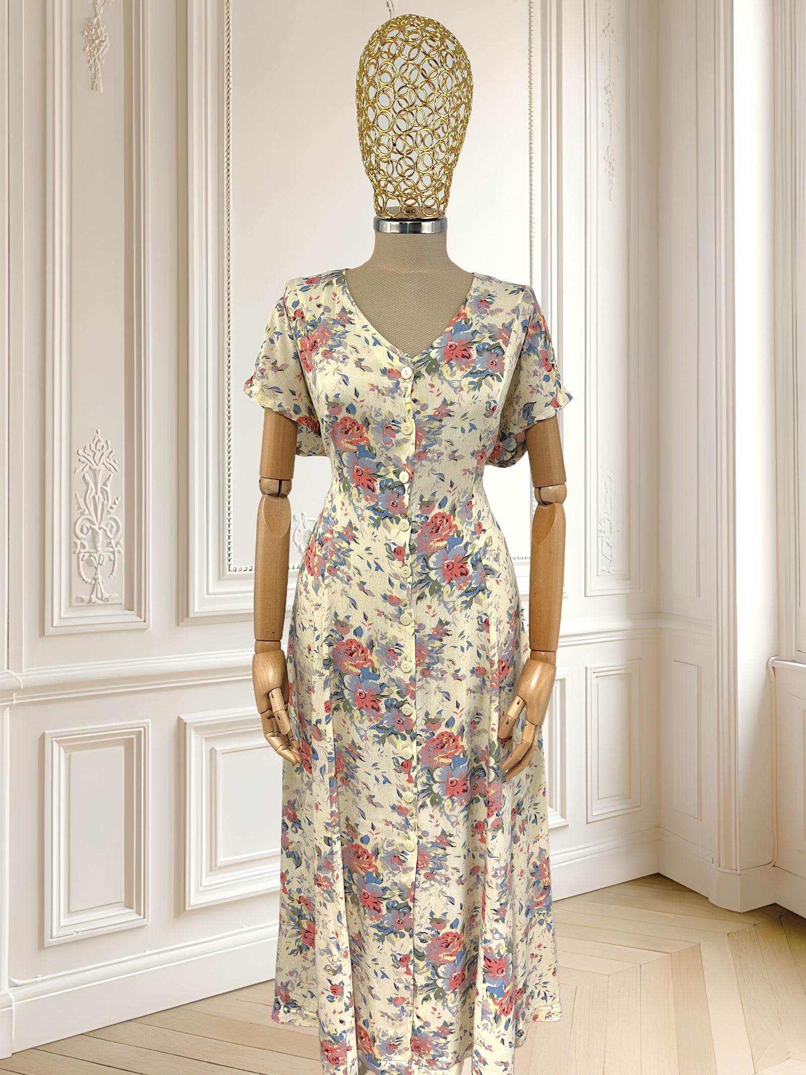 Rochie vintage din vâscoză mărimea M