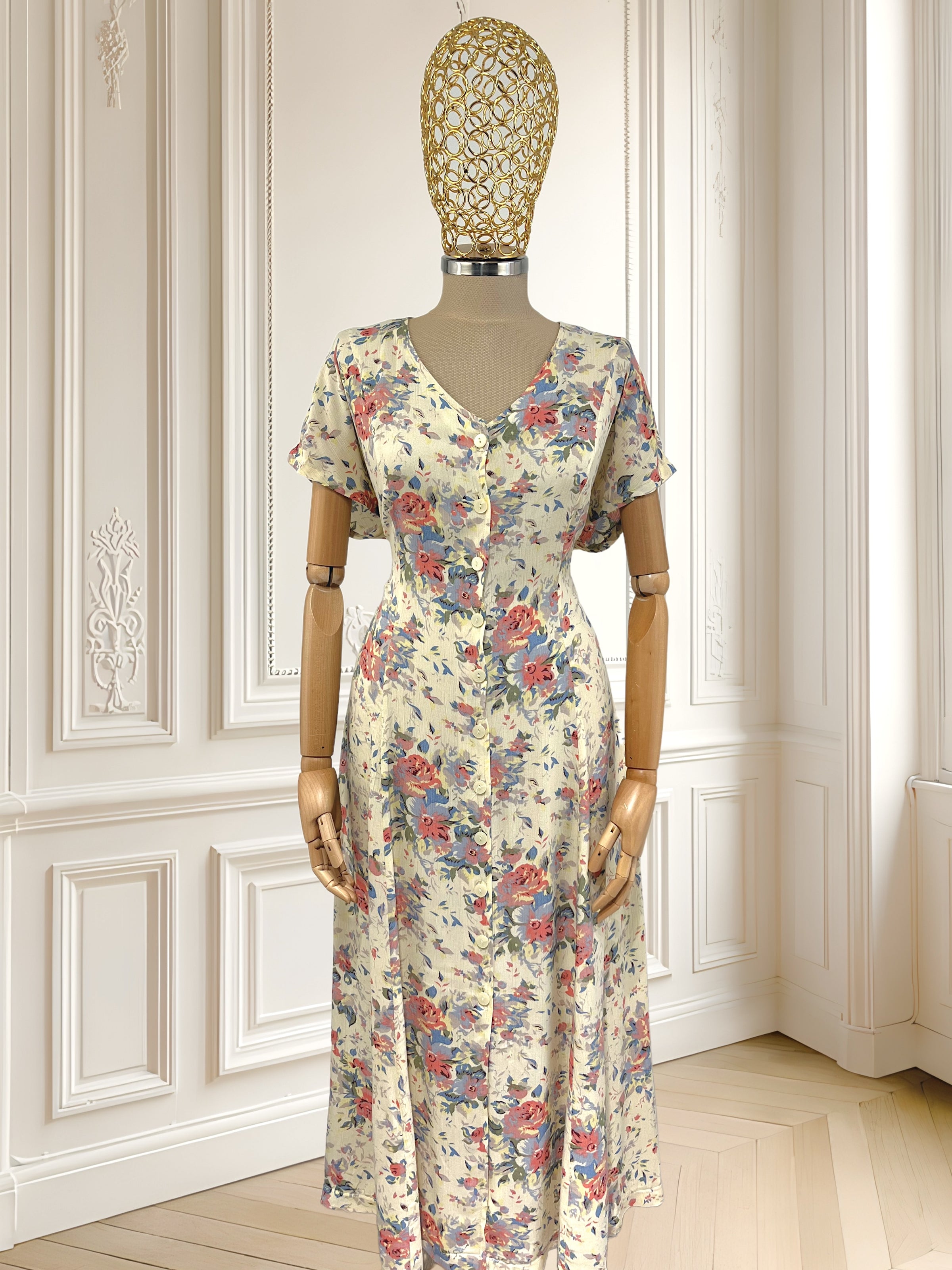 Rochie vintage din vâscoză mărimea M