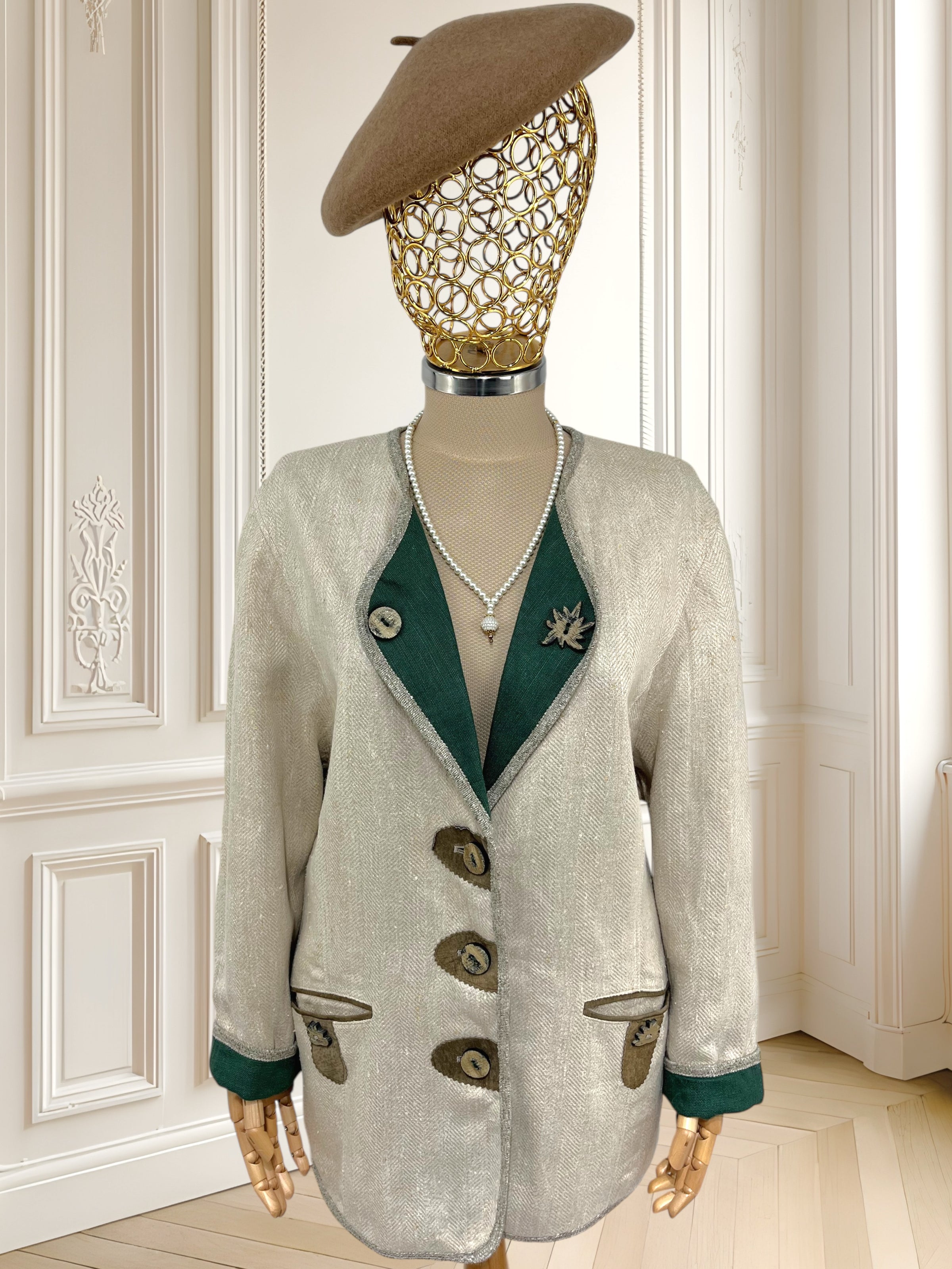 Sacou vintage din in potrivit pentru L/XL