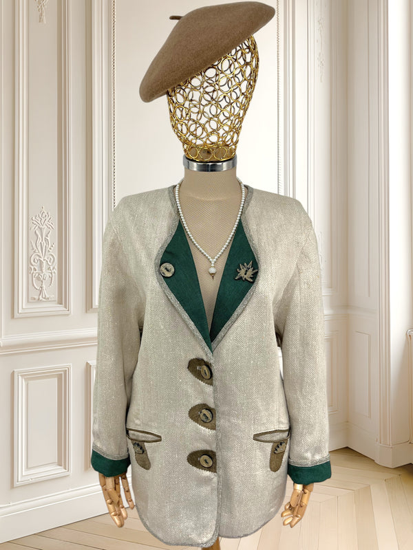 Sacou vintage din in potrivit pentru L/XL