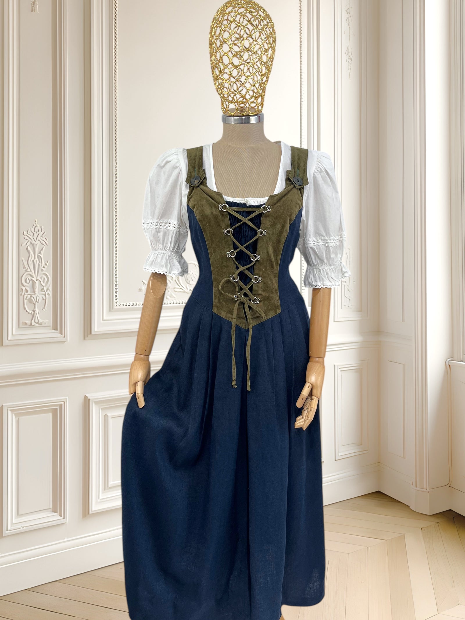 Rochie vintage din in mărimea M