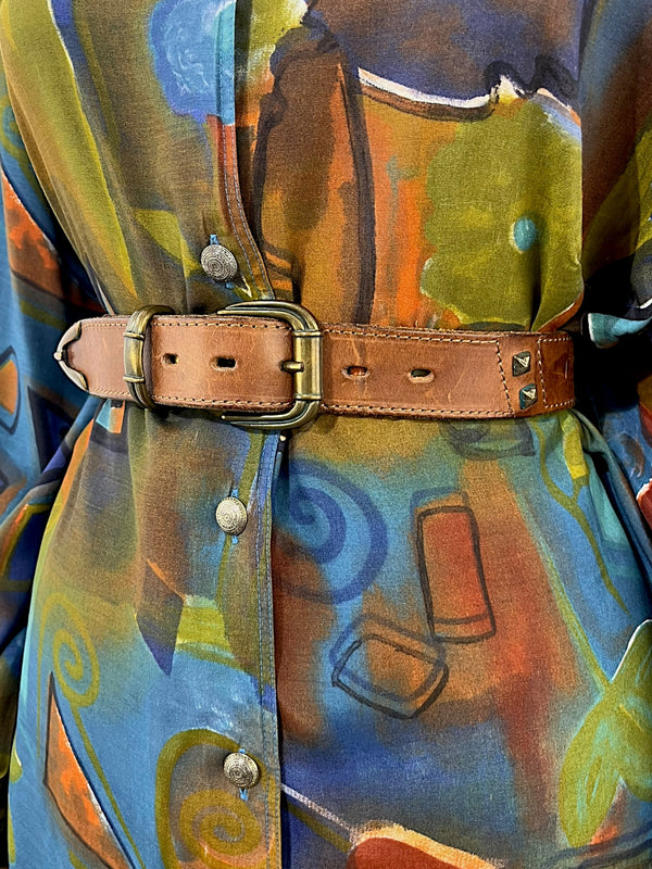 Curea vintage din piele naturală