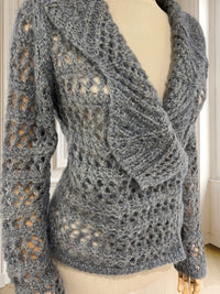 Cardigan din mohair lucrat manual mărimea S