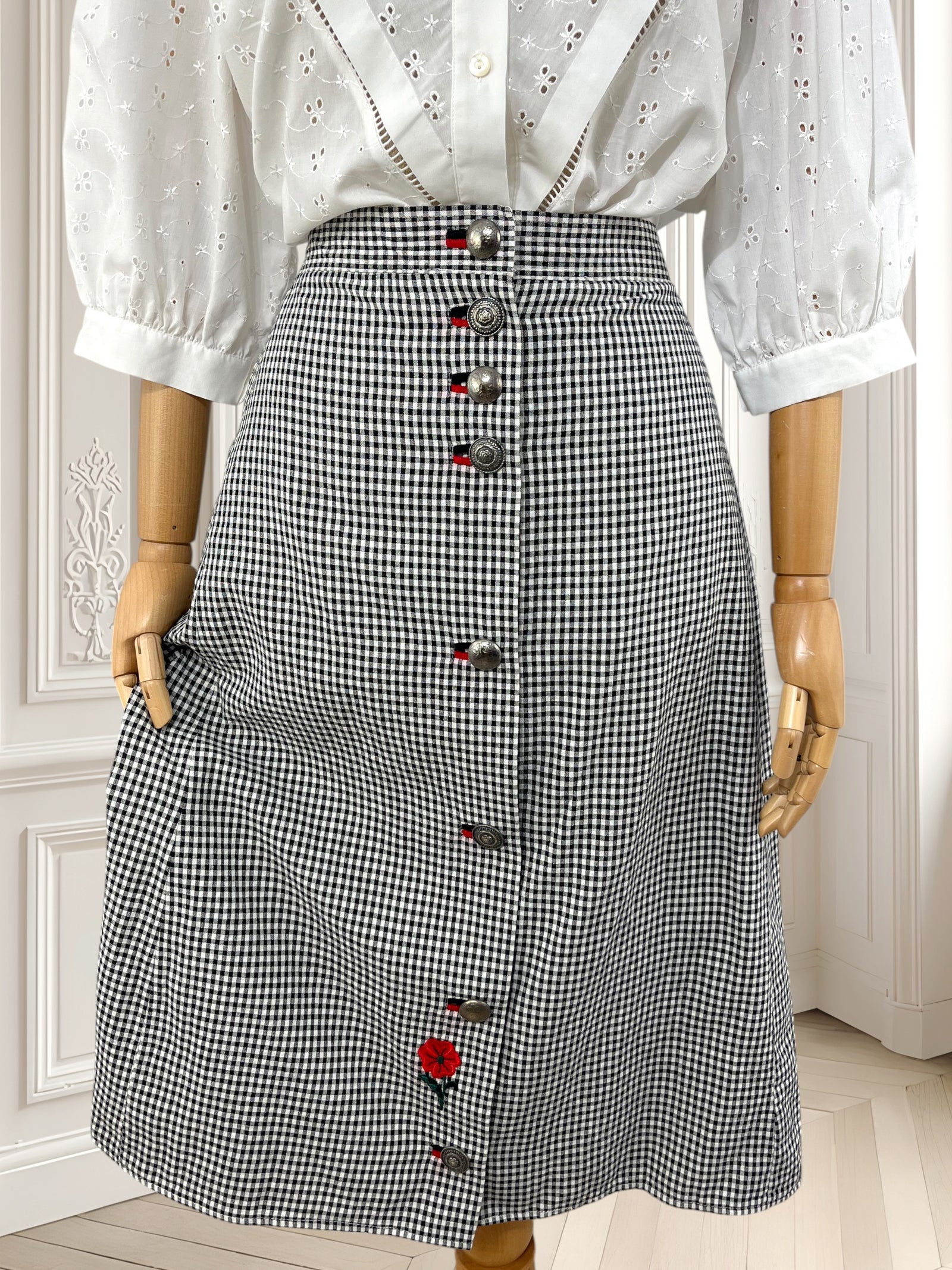 Fustă vintage din bumbac mărimea XL