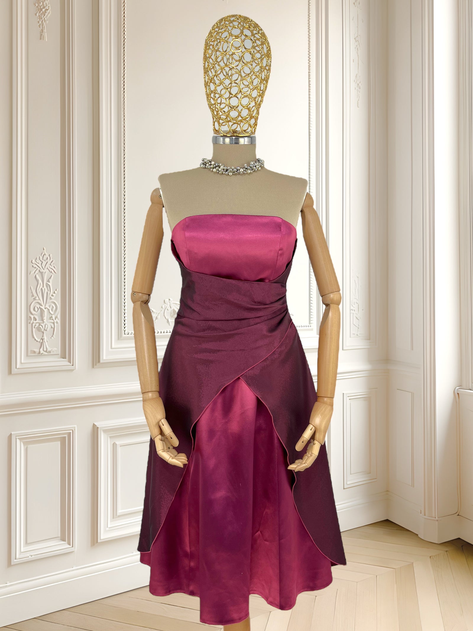 Rochie satinată cu corset mărimea S
