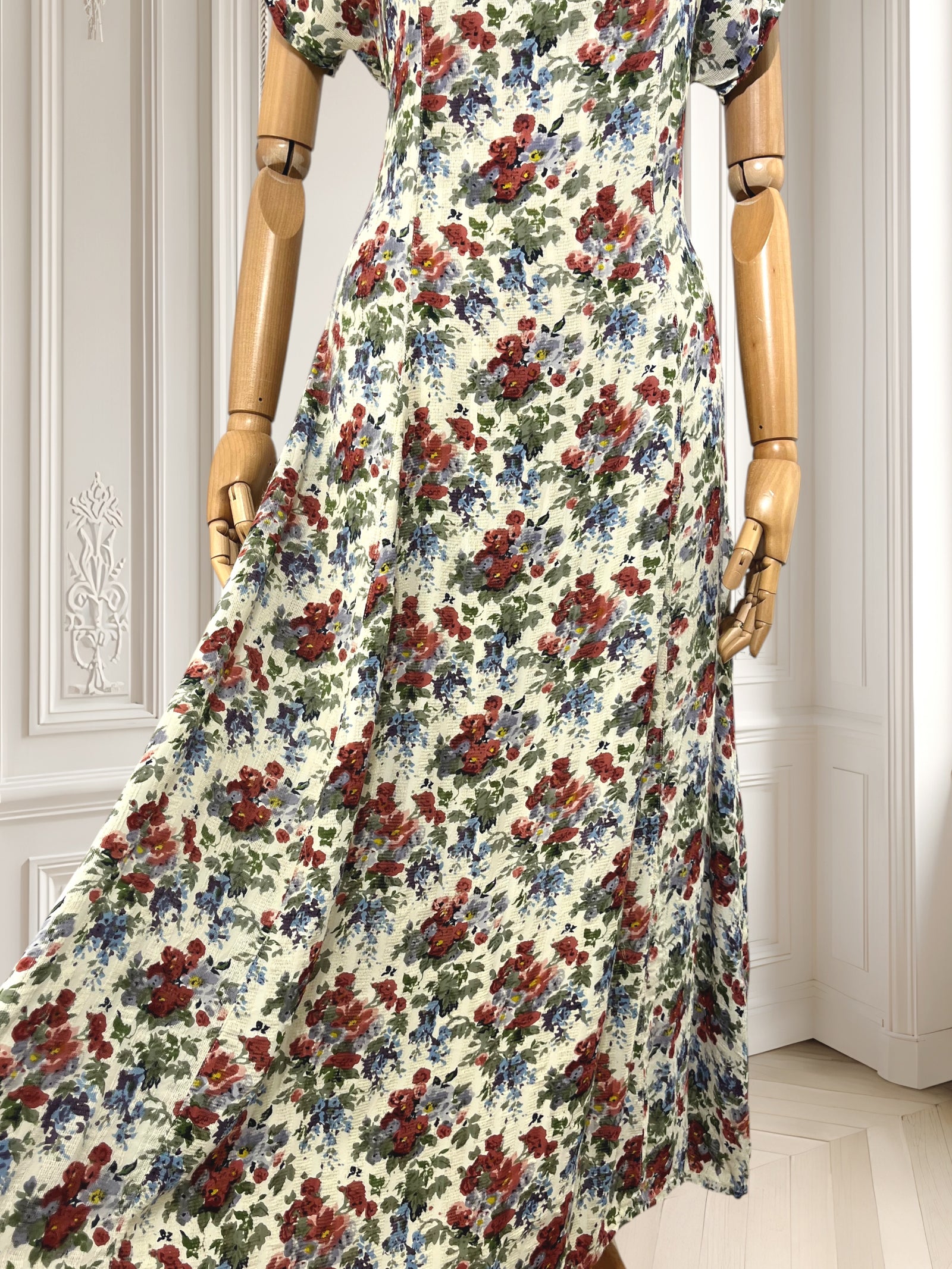 Rochie vintage din vâscoză potrivită pentru S/M