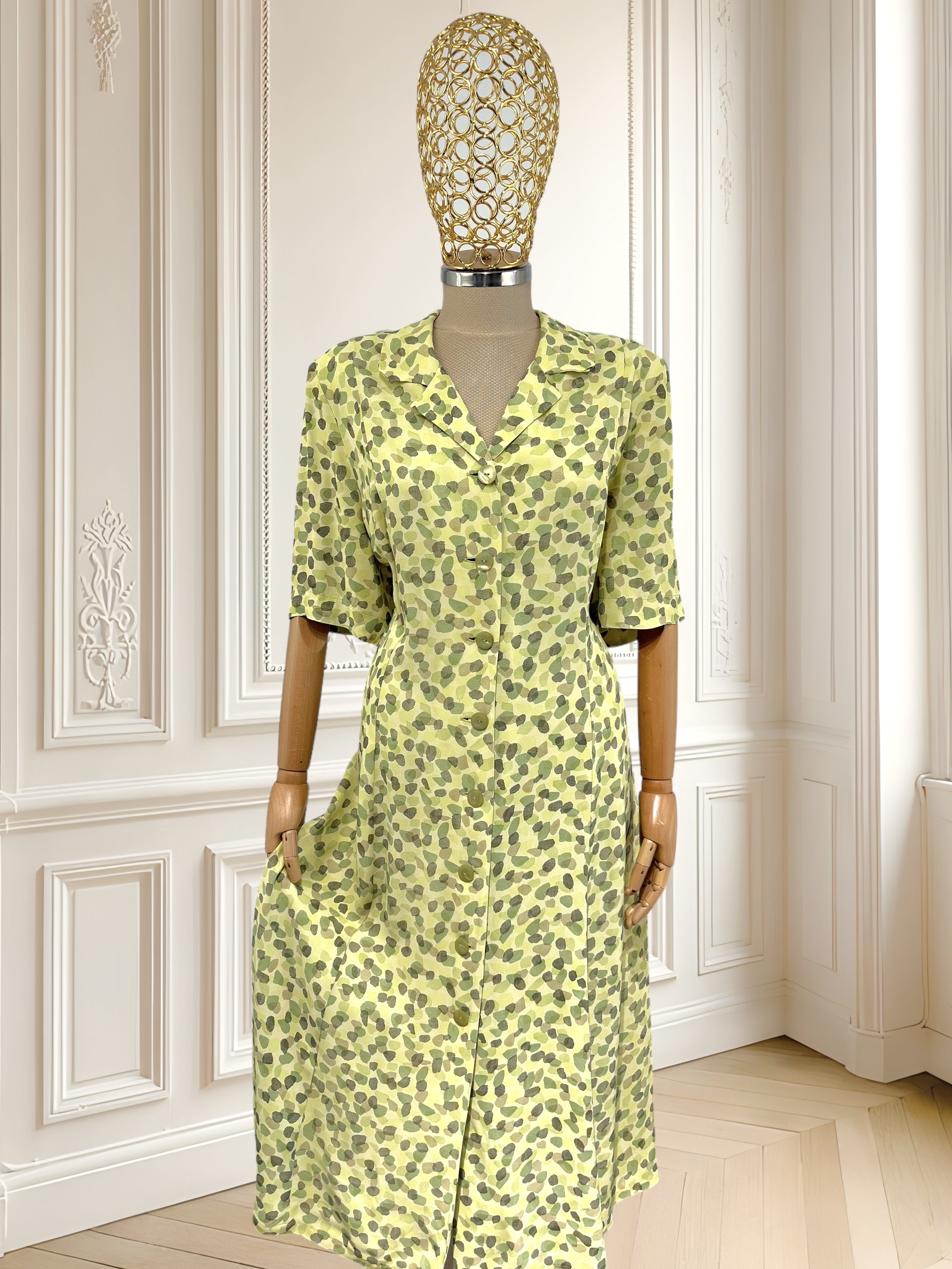 Rochie vintage din vâscoză potrivită pentru L/XL