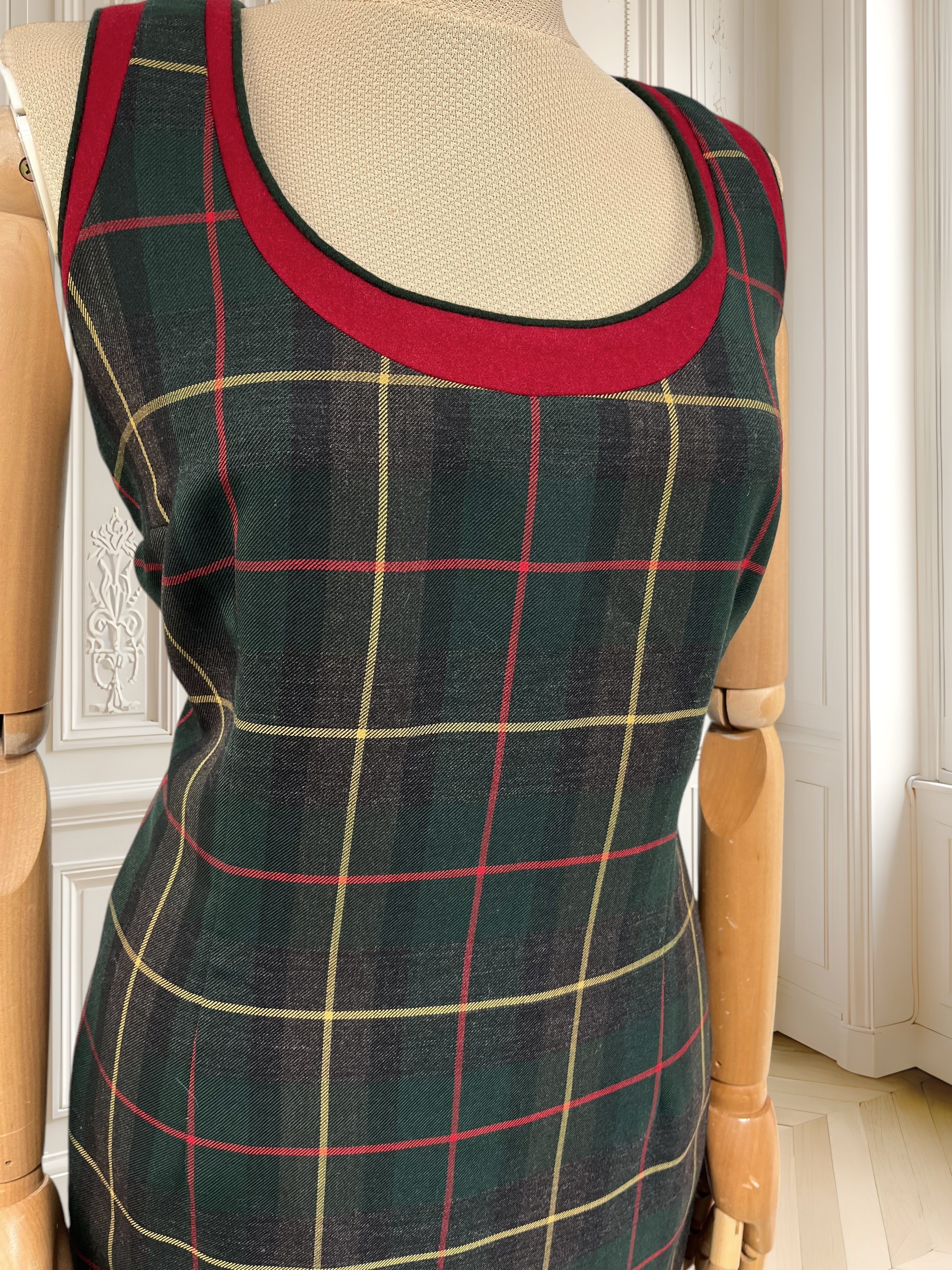 Rochie vintage din amestec de lână potrivită pentru M/L