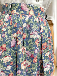 Fustă din bumbac cu print floral mărimea XL