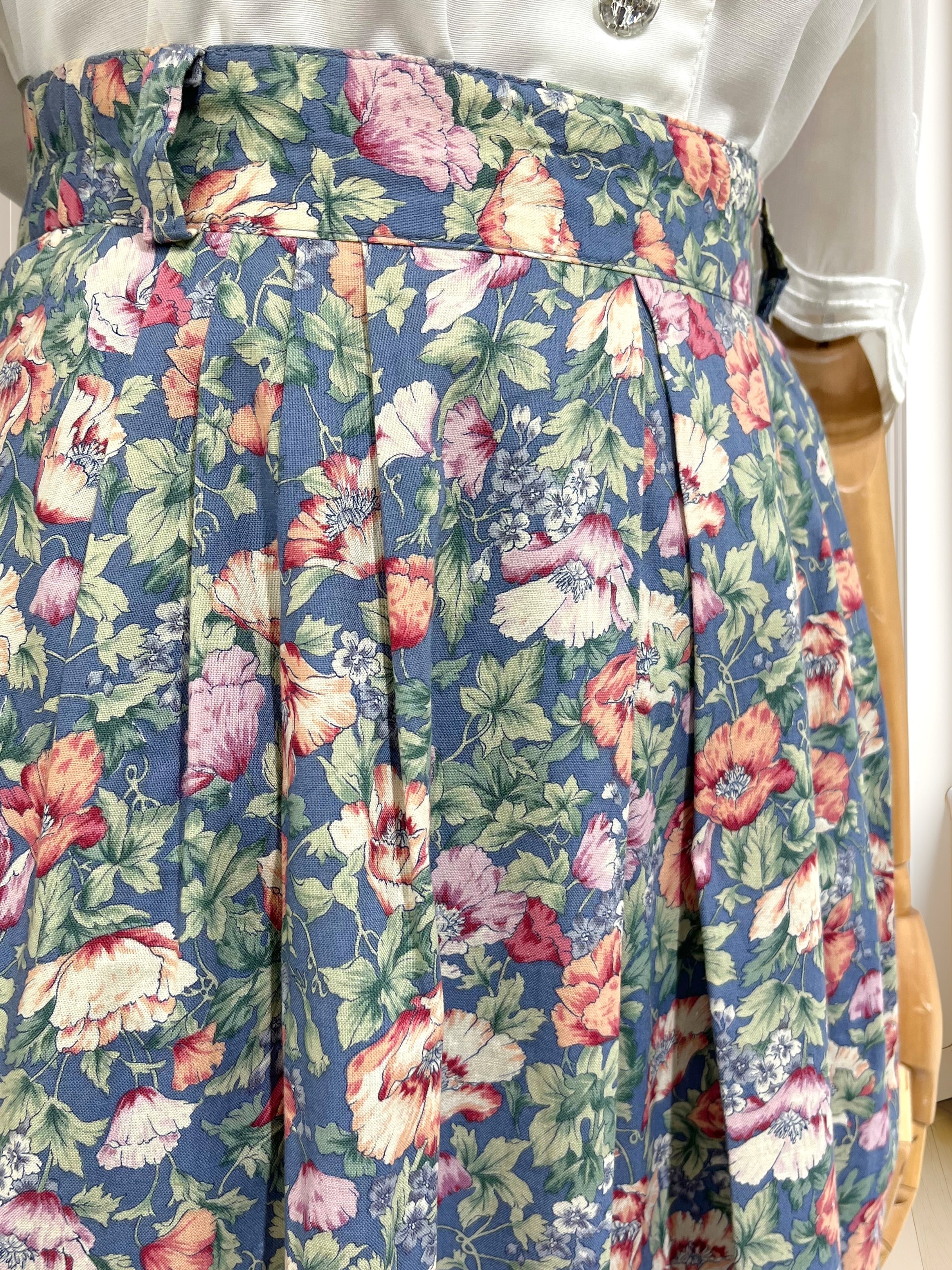 Fustă din bumbac cu print floral mărimea XL