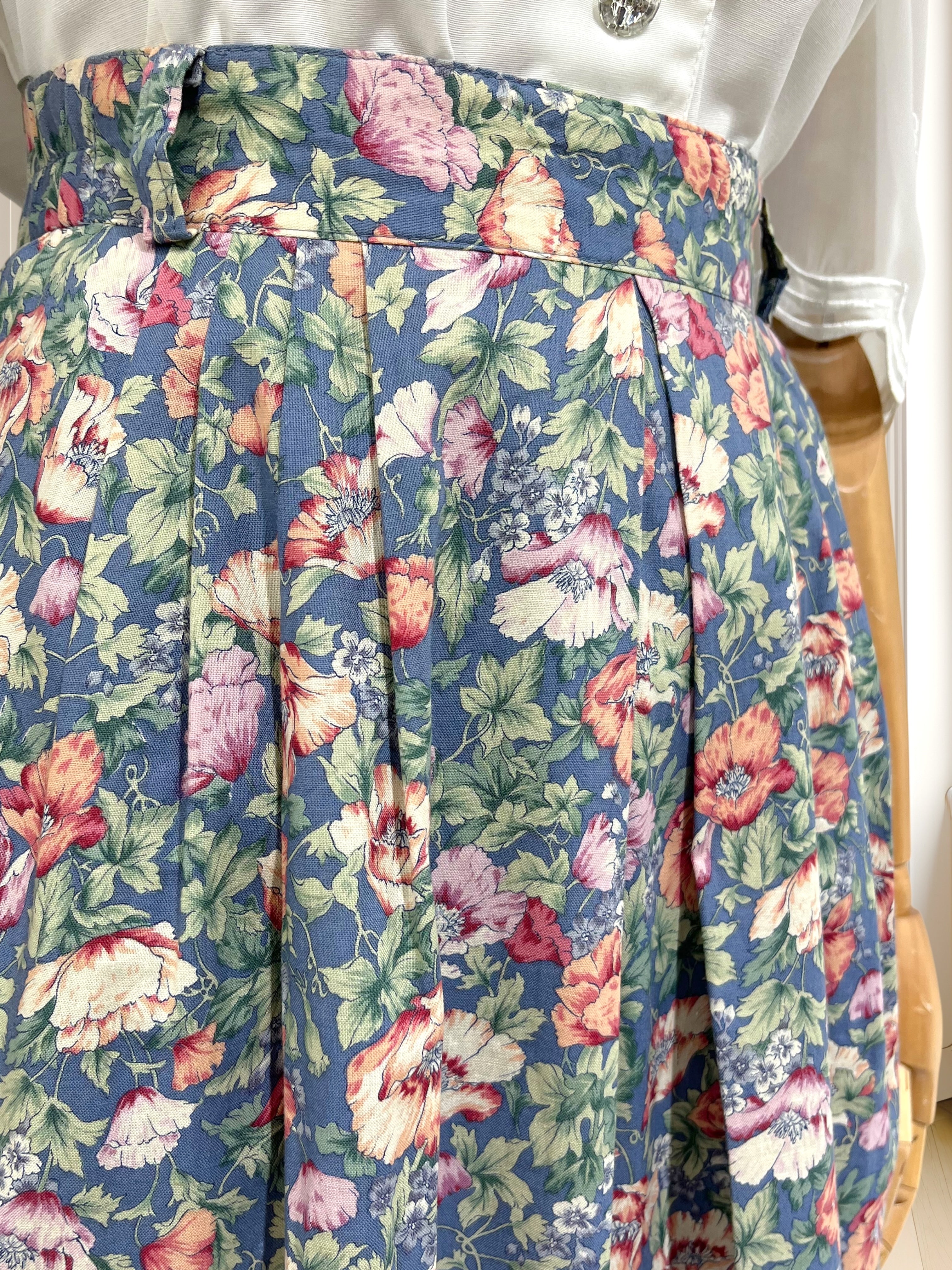 Fustă din bumbac cu print floral mărimea XL