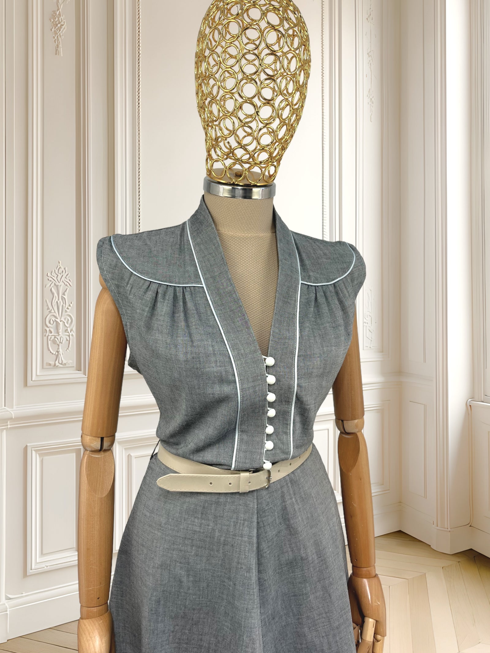 Rochie vintage din bumbac și vâscoză mărimea M