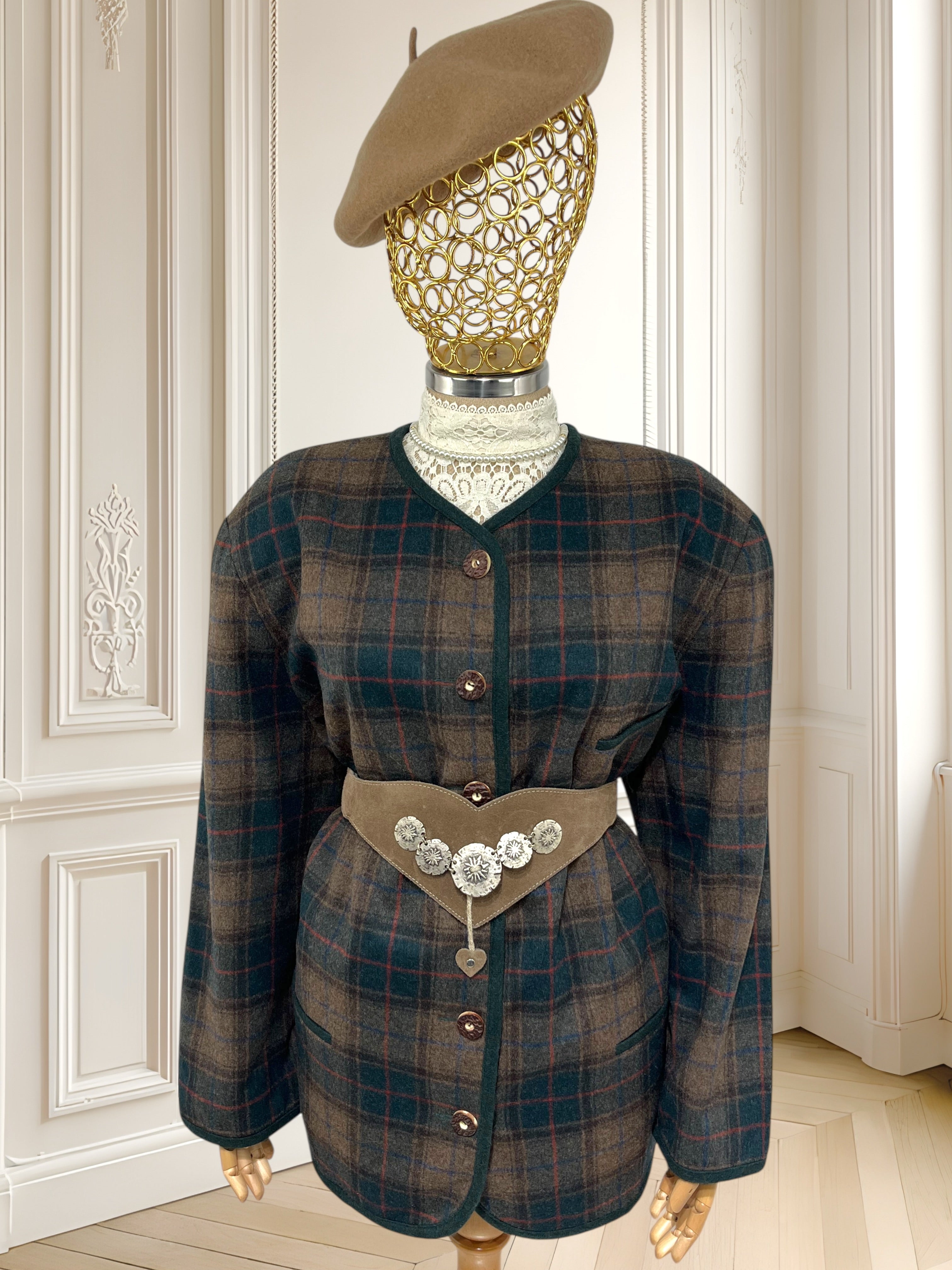Sacou vintage din lână și alpaca mărimea XXL