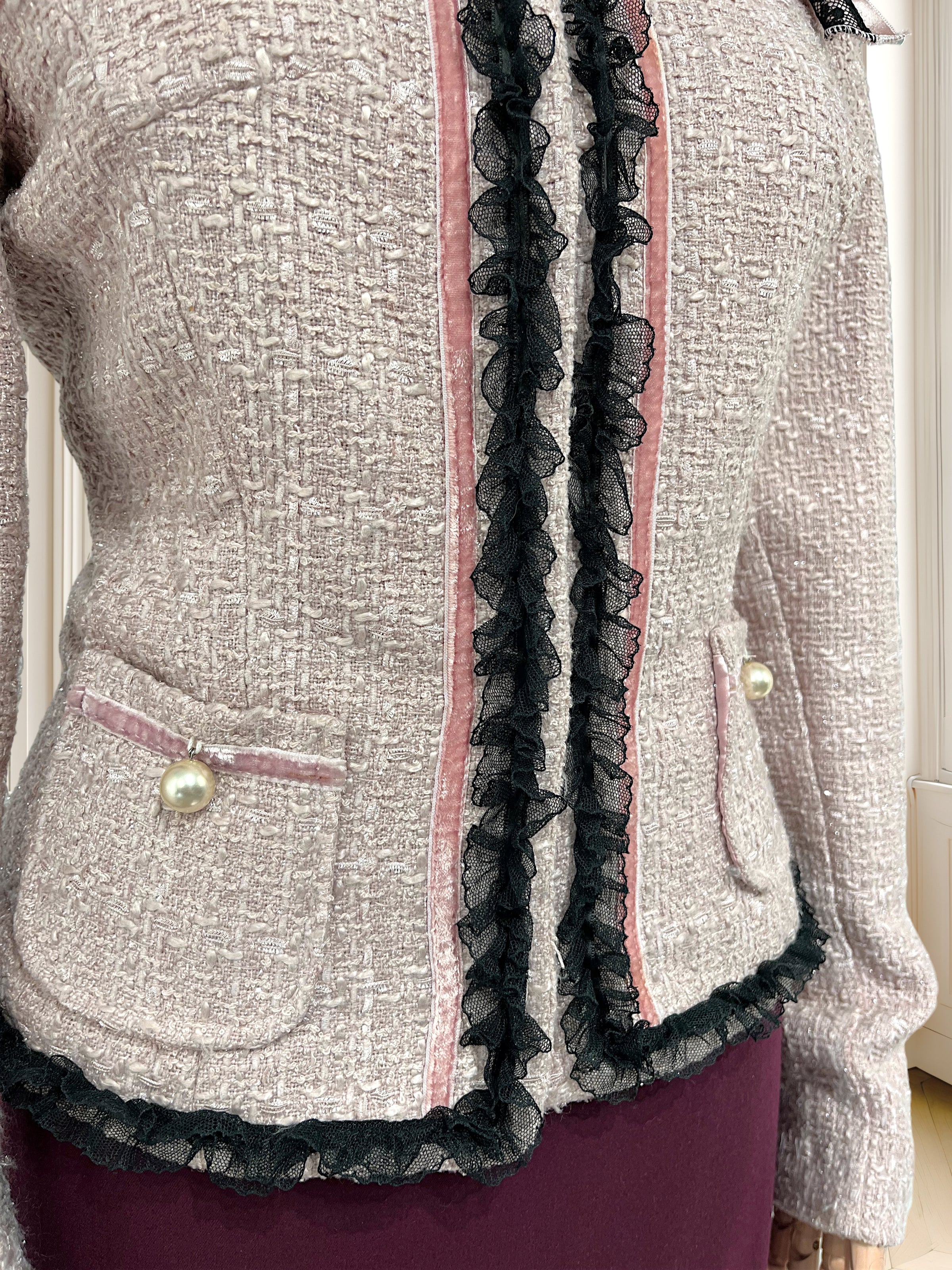 Sacou italienesc din tweed mărimea S